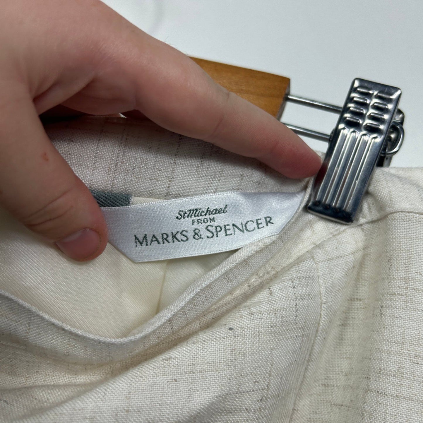 St Michael Marks & Spencer Womens Beige Skirt Size 16