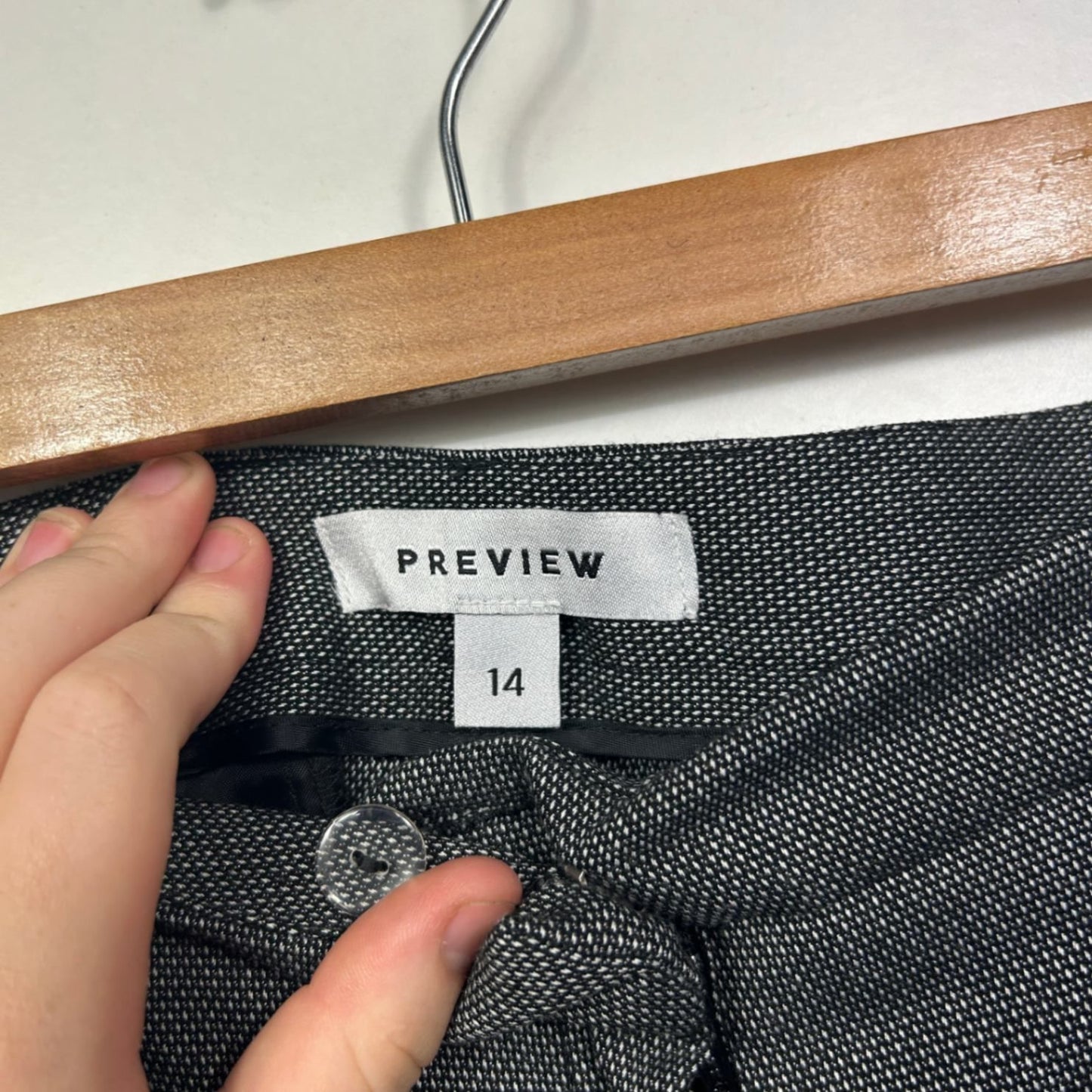 Preview Pockets Pants Black Trousers Size 14