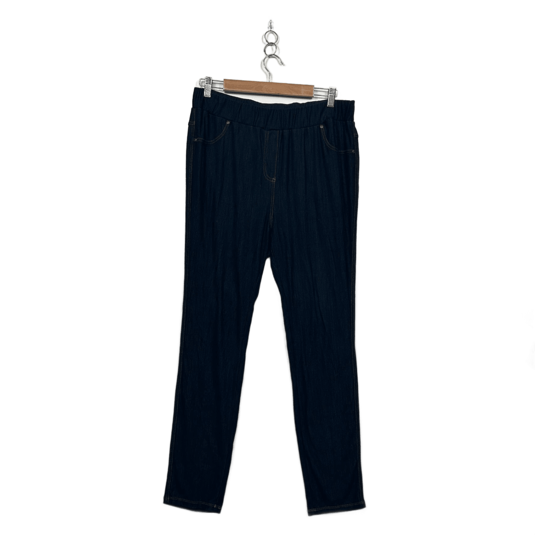 Moda Pull-on Elasticated Waist Blue Denim Jeggings Jeans Pants Size 18