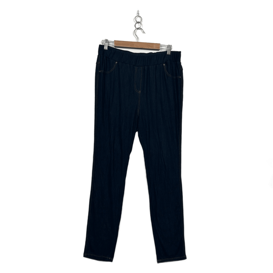 Moda Pull-on Elasticated Waist Blue Denim Jeggings Jeans Pants Size 18