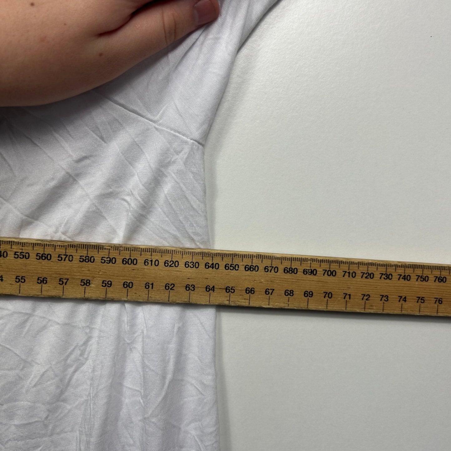 Taking Shape White Crinkle Short Sleeve Tunic Top Size 20