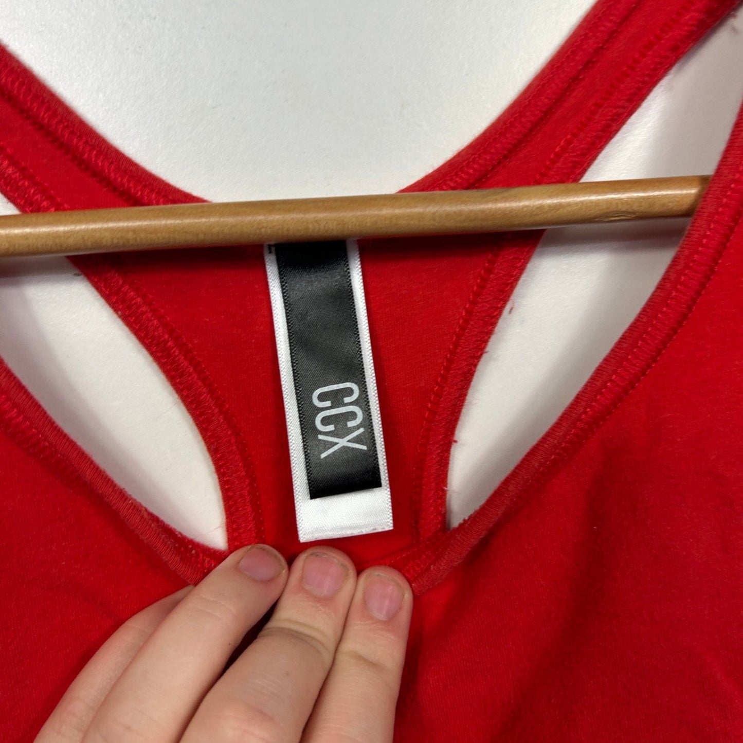 CCX Red Cotton Sports Crop Top Size 18 Bralette Activewear