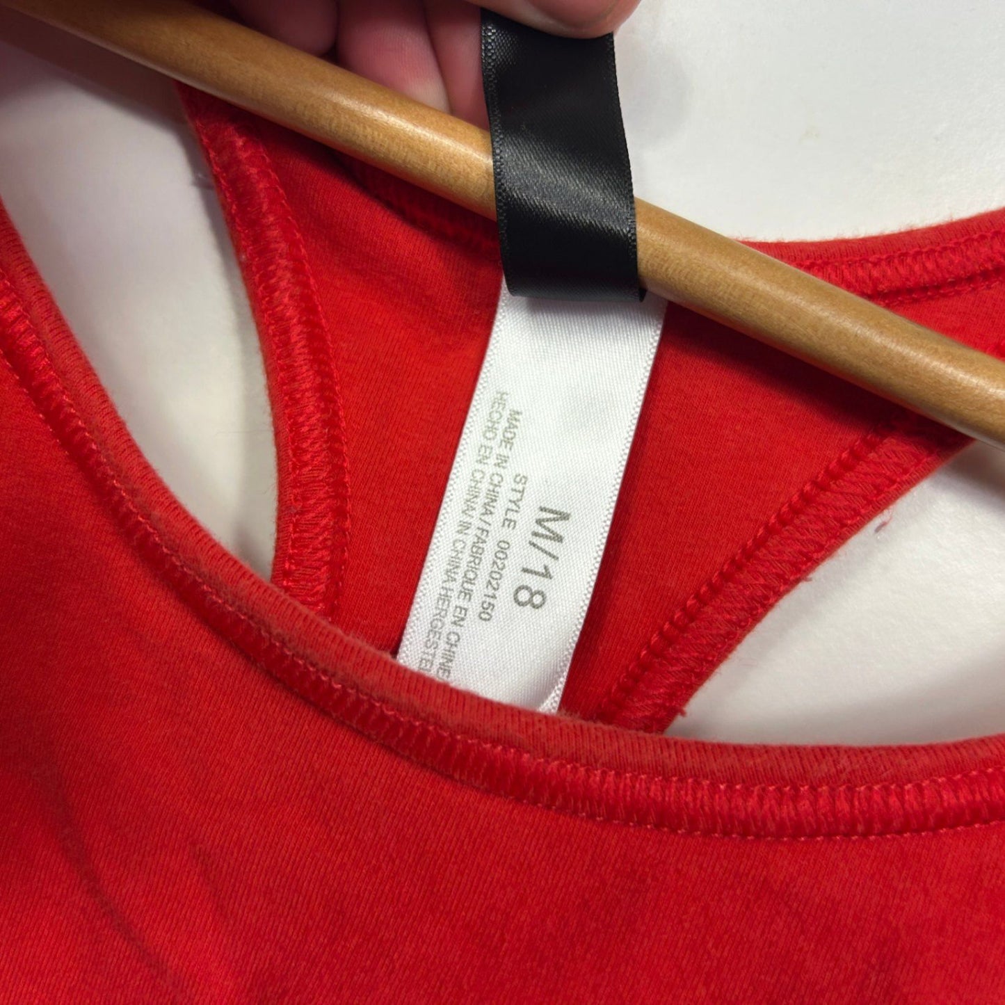 CCX Red Cotton Sports Crop Top Size 18 Bralette Activewear