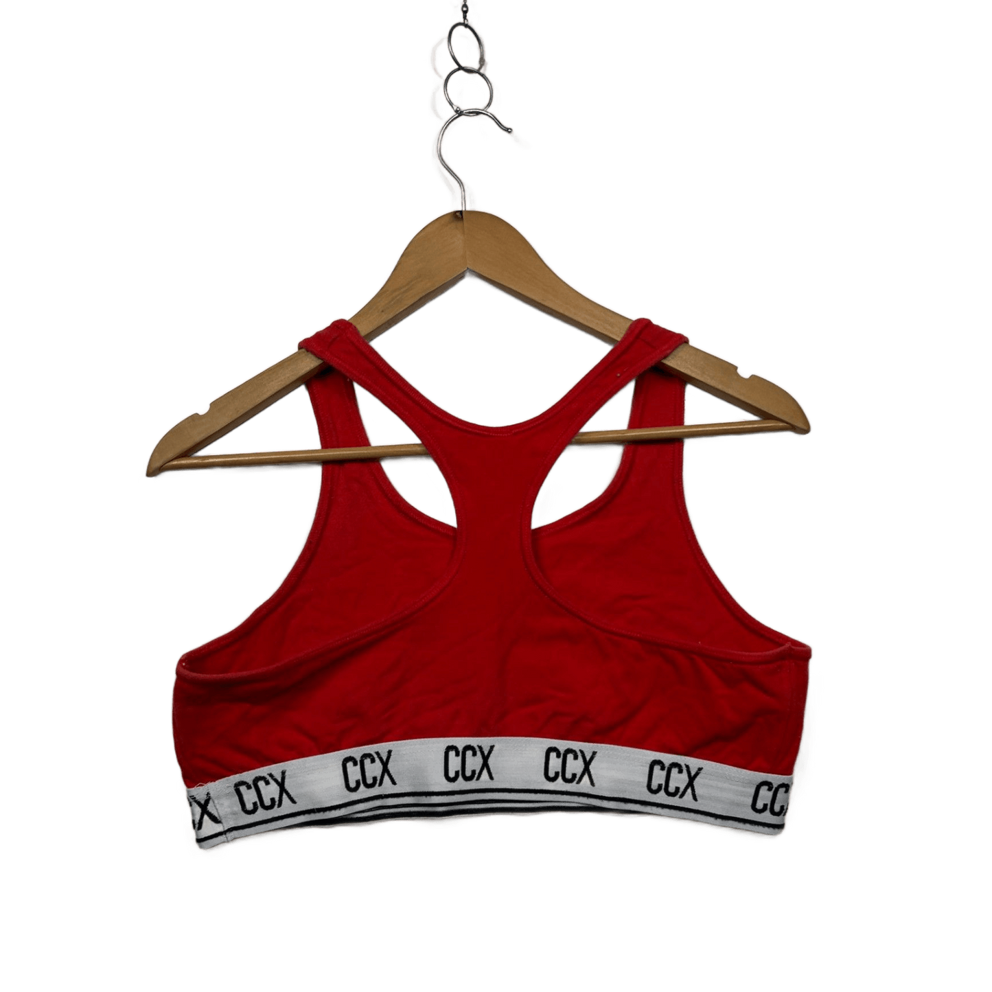 CCX Red Cotton Sports Crop Top Size 18 Bralette Activewear