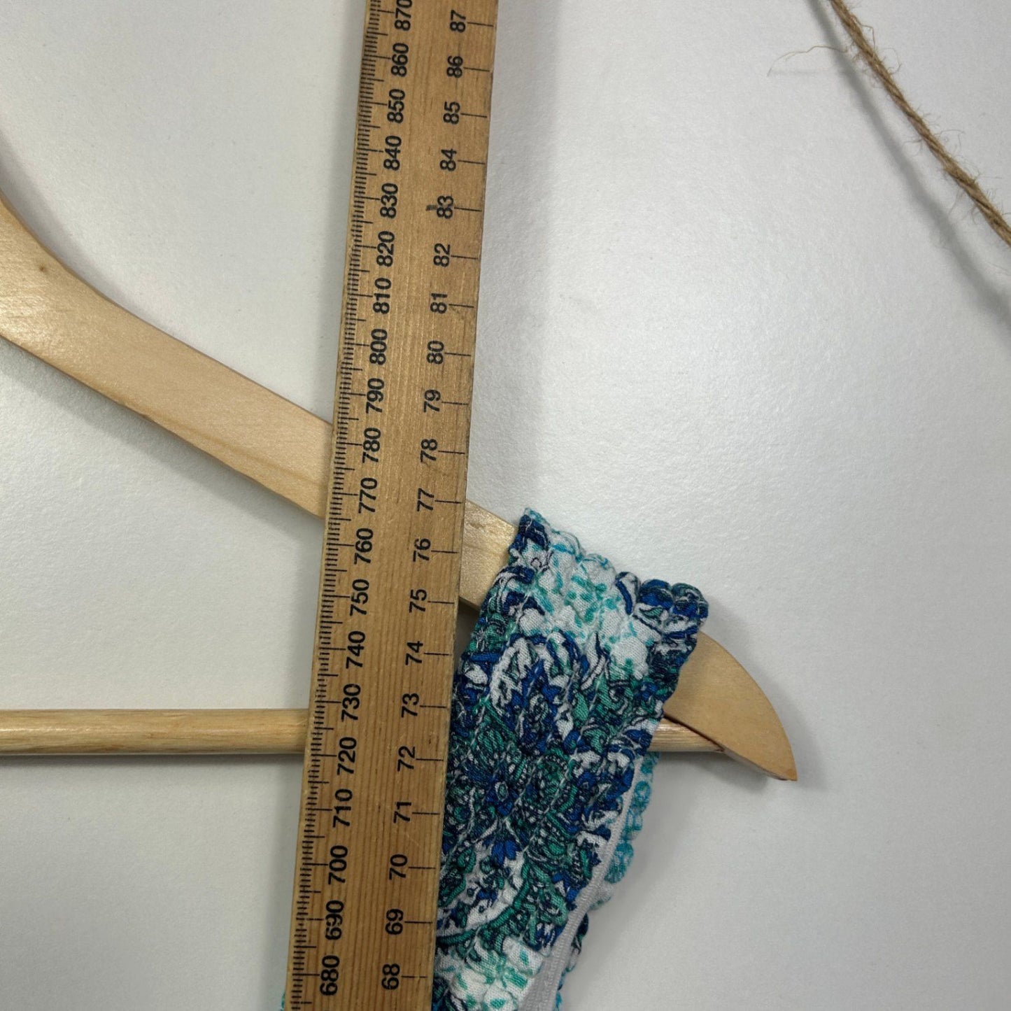 Autograph Blue Green Sleeveless Paisley Print Ruched Top Size 20