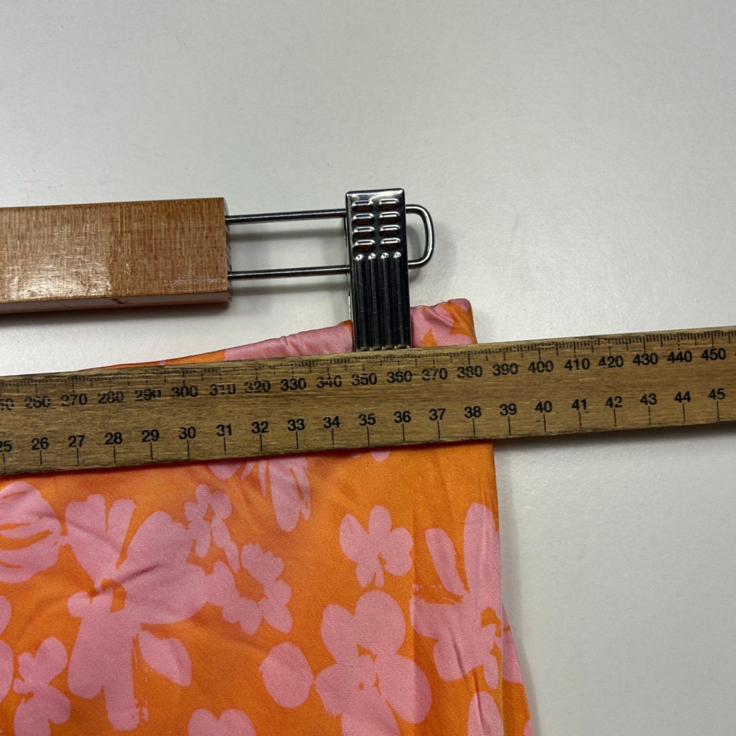 Ghanda Womens Orange Pink Floral Boho Maxi Skirt Size Large