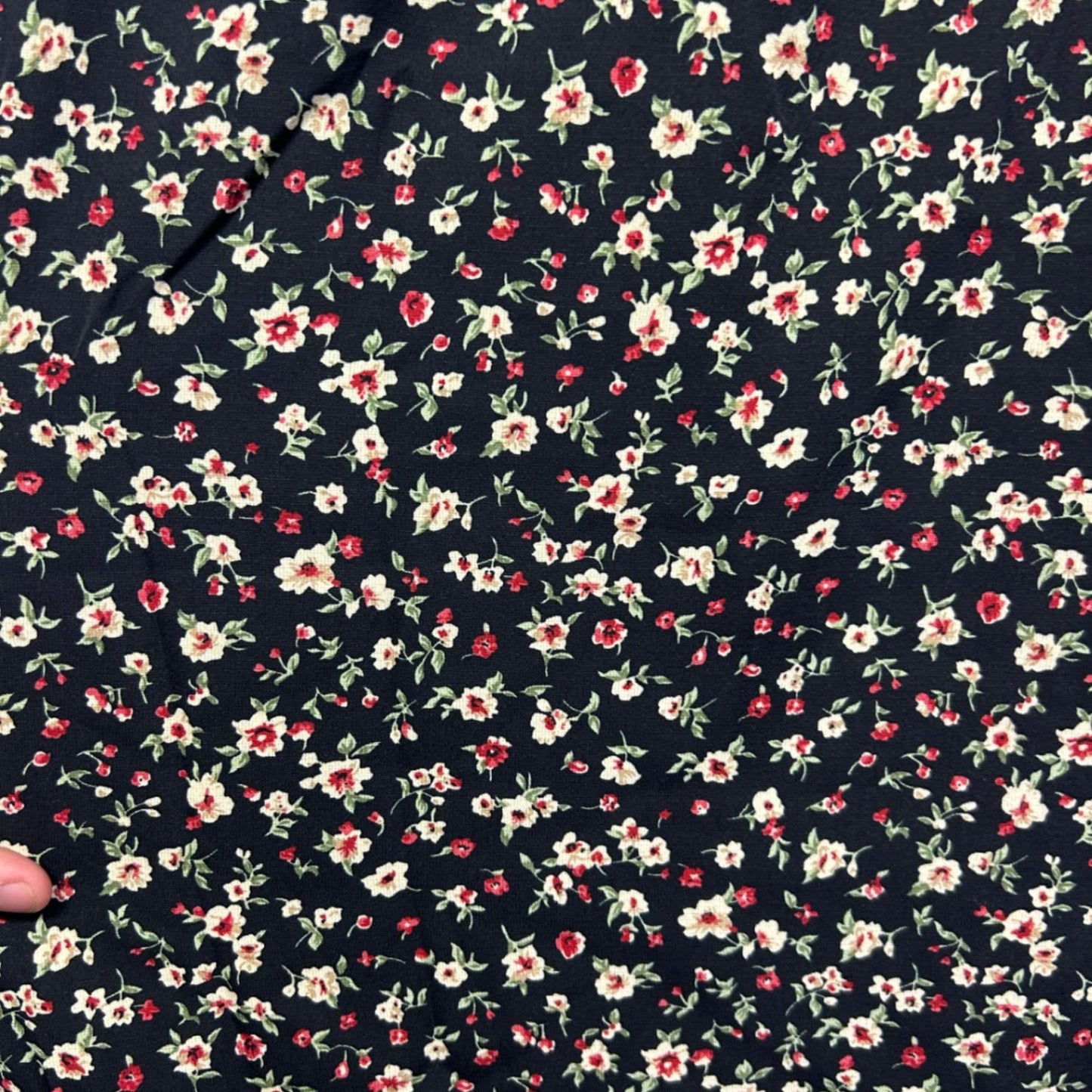 Shein Womens Black Floral Polyester Maxi Stretch Waistband Skirt Size 16