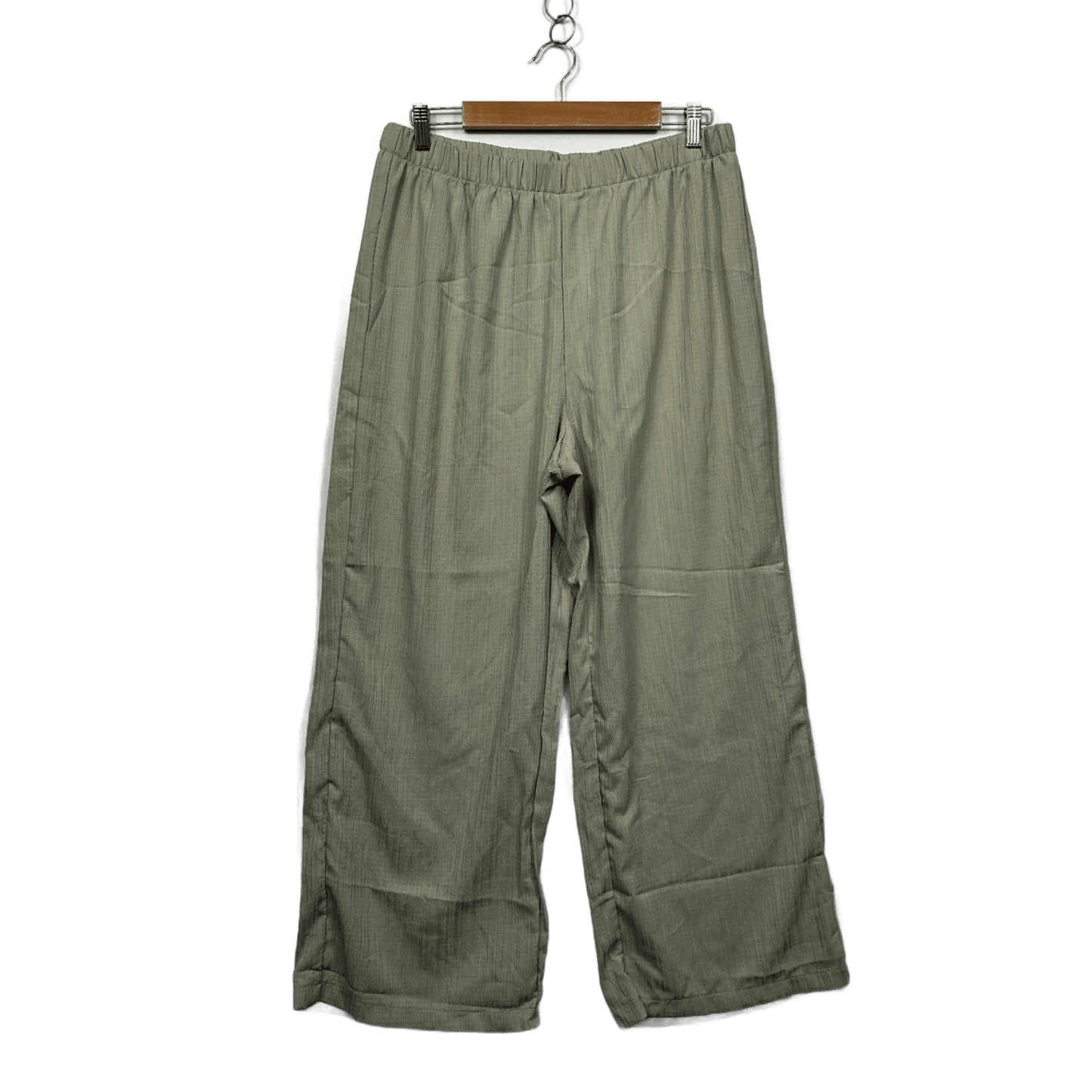 Shein Curve Womens Wide Leg Pants Sage Green Pull-on Size 1XL