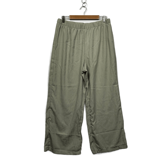 Shein Curve Womens Wide Leg Pants Sage Green Pull-on Size 1XL