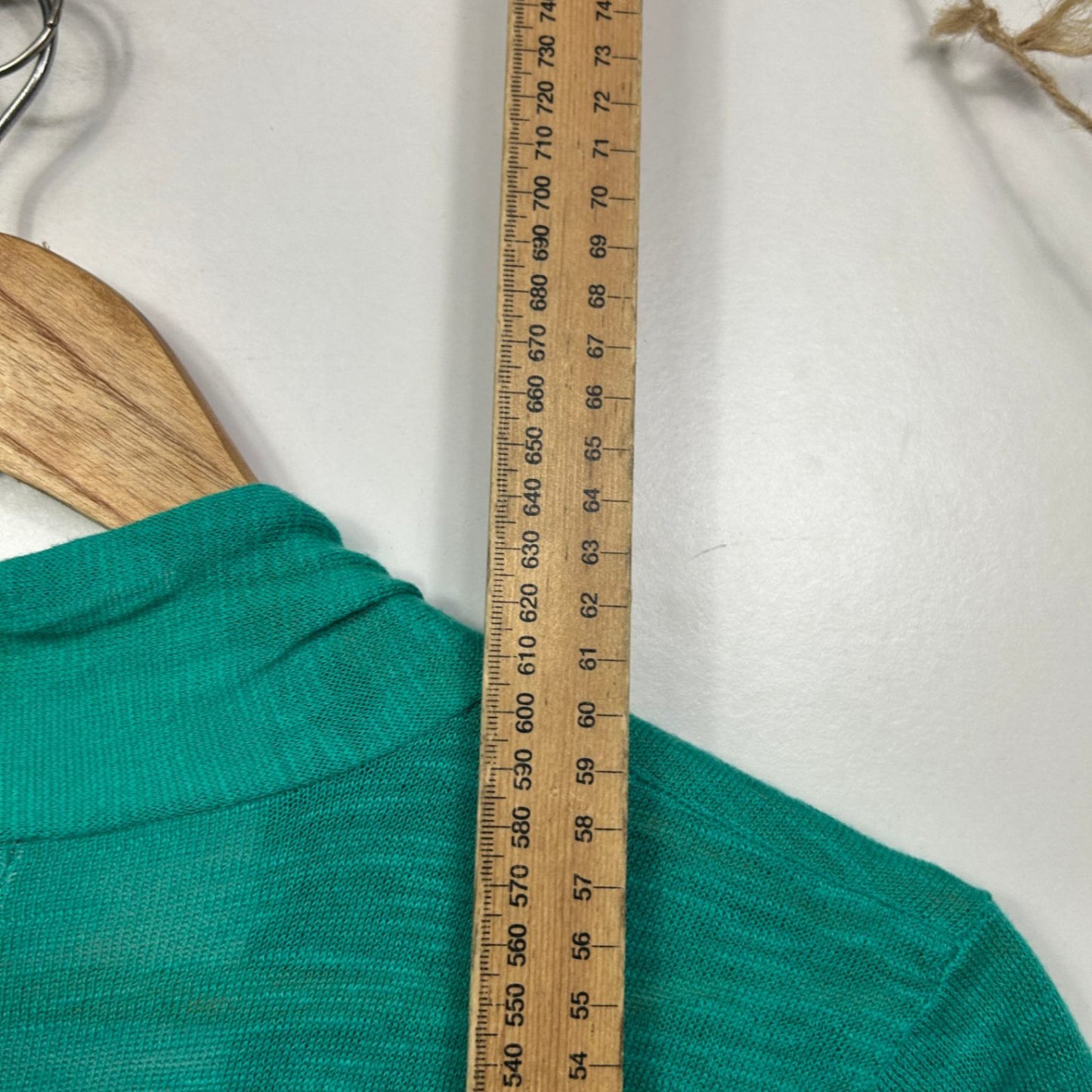 Rockmans Green Short Sleeve Open Front Draped Knit Cardigan Size XL