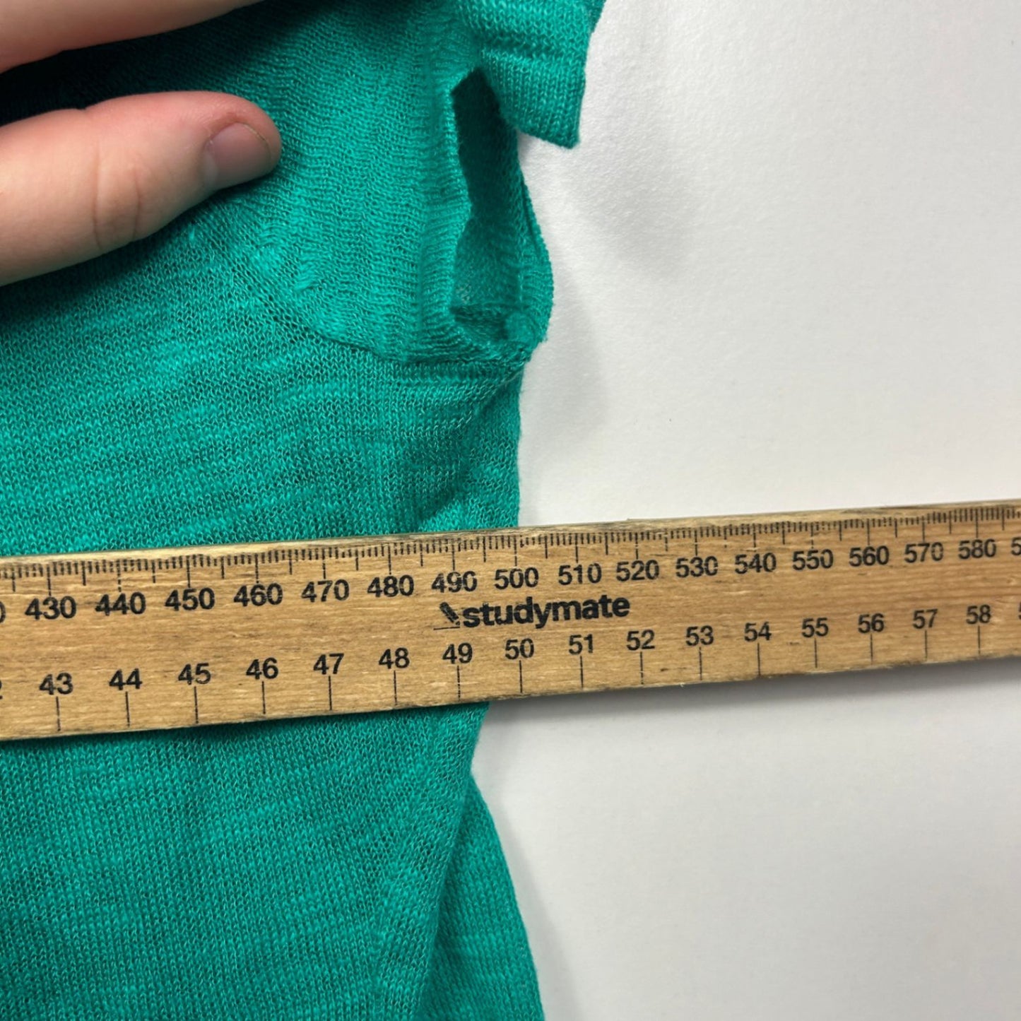 Rockmans Green Short Sleeve Open Front Draped Knit Cardigan Size XL