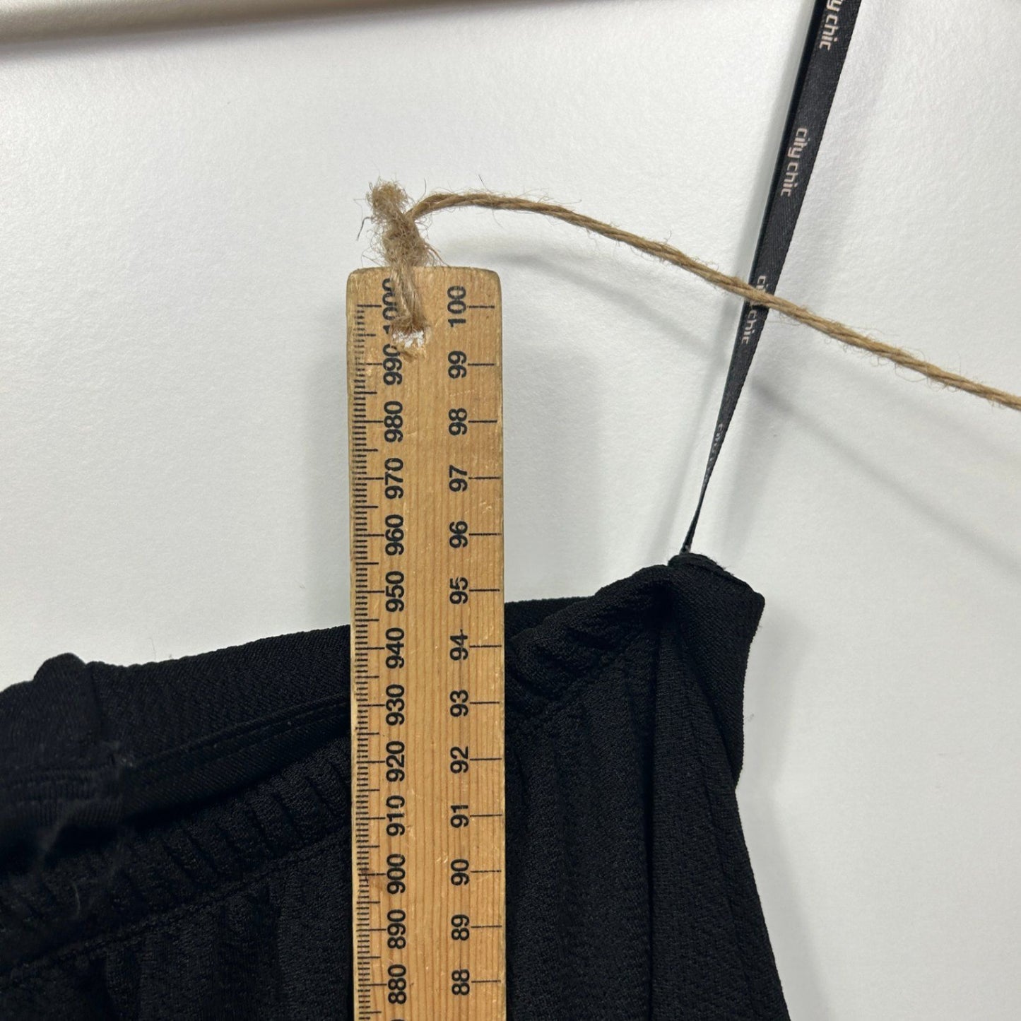 City Chic Black Strapless Embroidered Cocktail Evening Dress Size 16