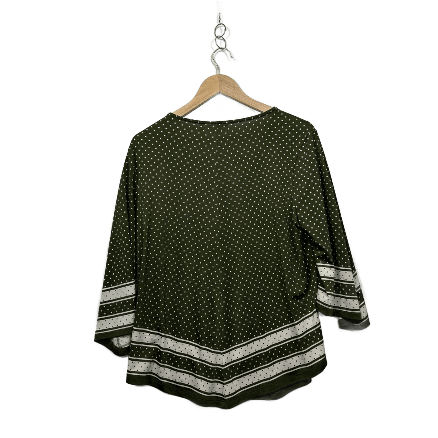 Millers Green Three Quarter Sleeve Top Size 14