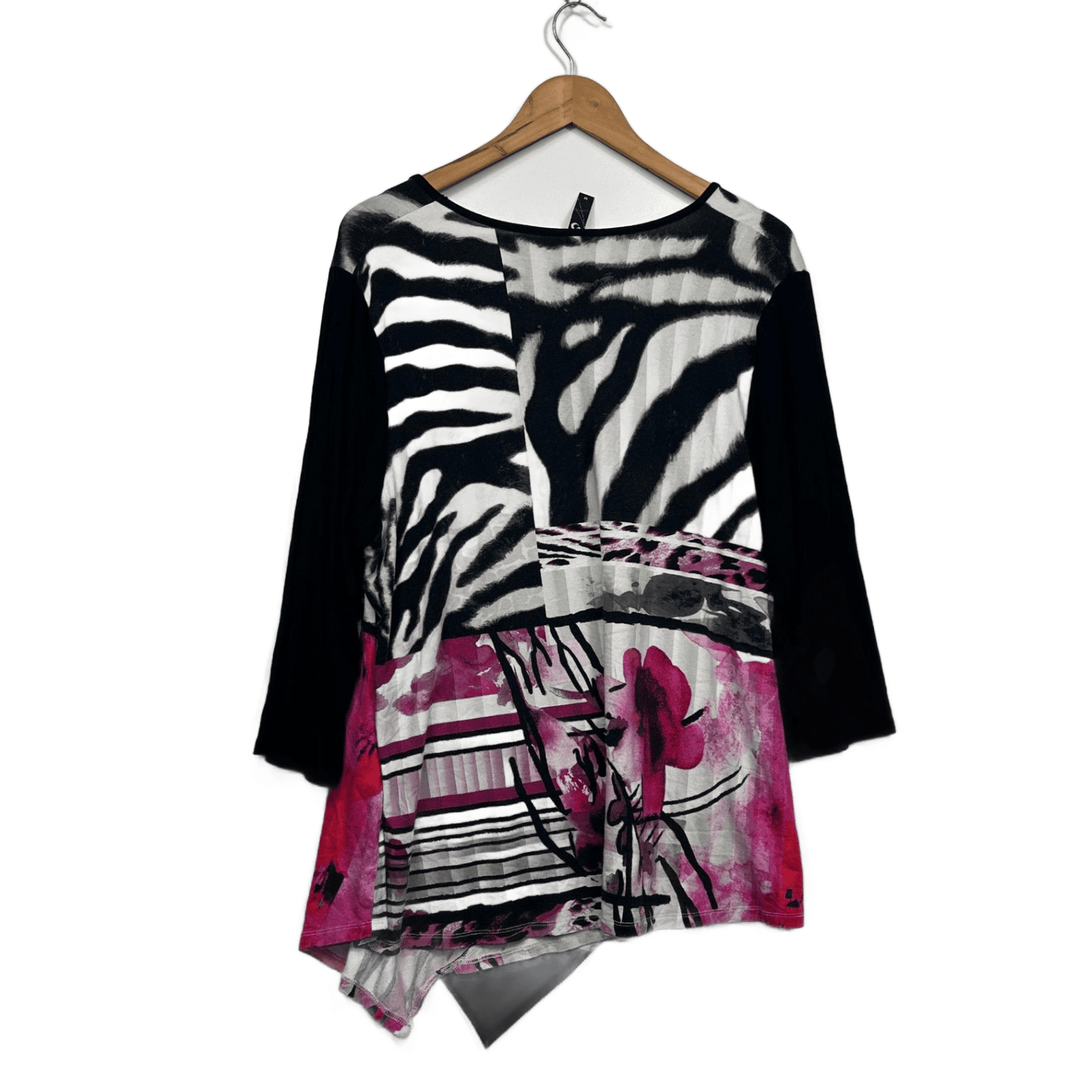 Taking Shape Asymmetric Hem Long Sleeve Tunic Top Size 18 Medium Plus