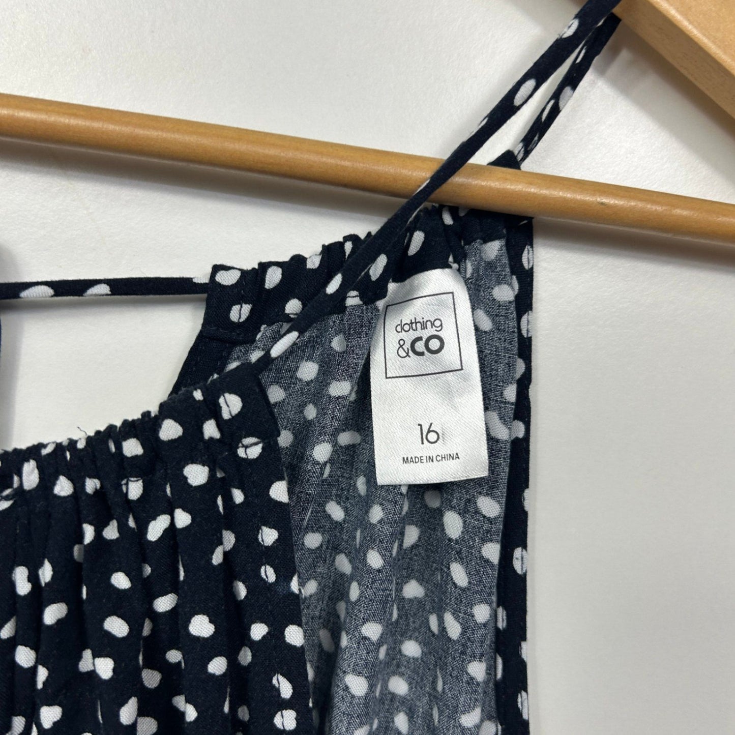 Clothing & Co Navy White Sleeveless Maxi Dress Size 16