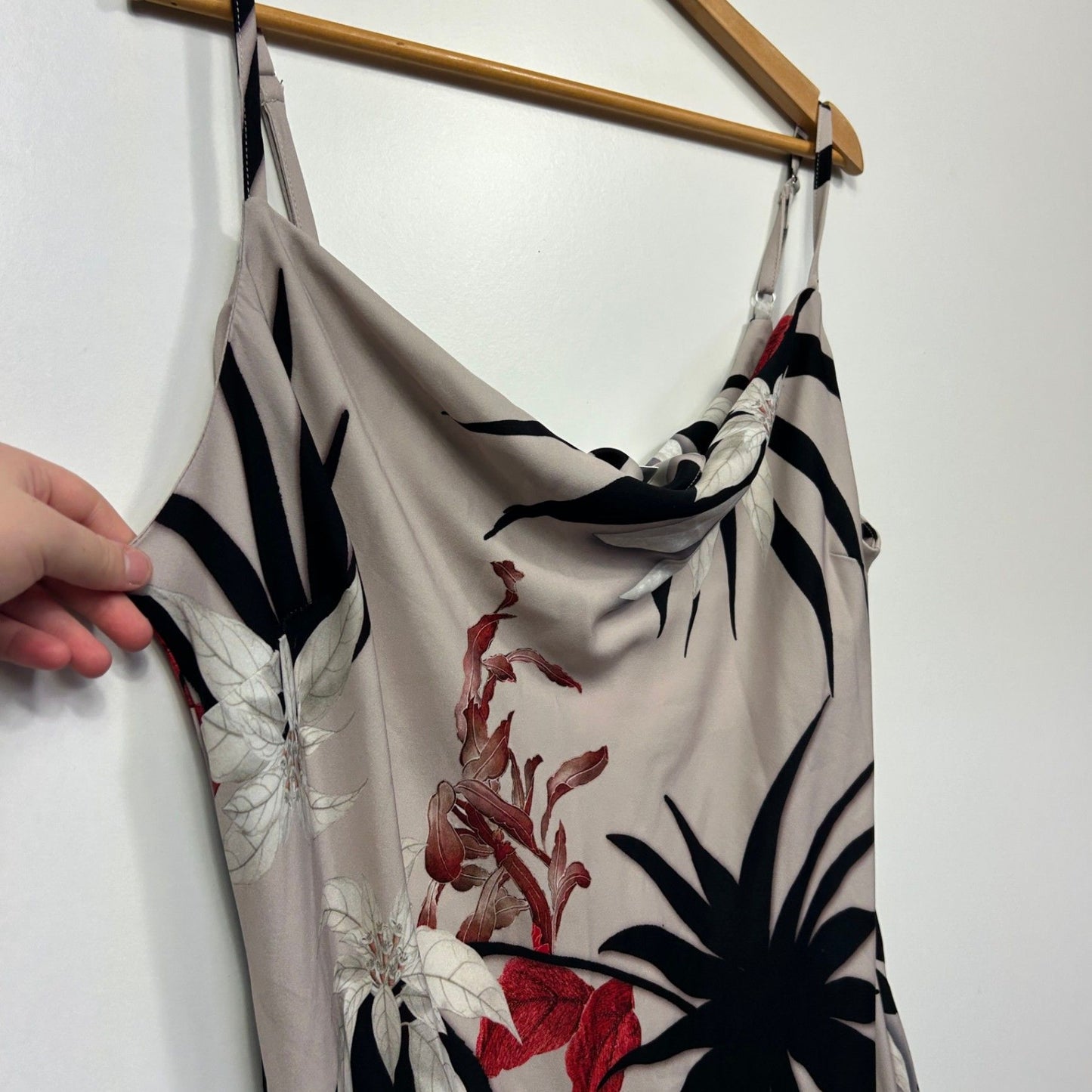 Refinity City Chic Sleeveless Floral Maxi Cowl Neck Cocktail Dress Size 16