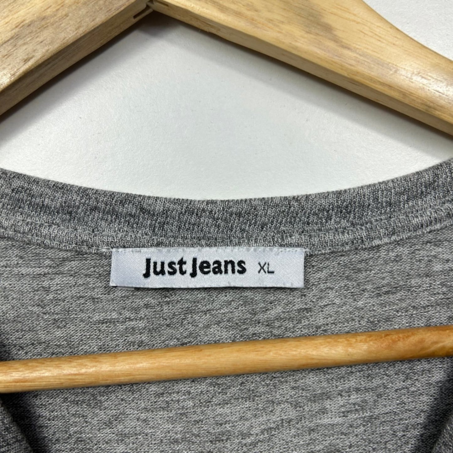 Just Jeans Womens Grey Long Sleeve Round Neck Pullover Top Size XL