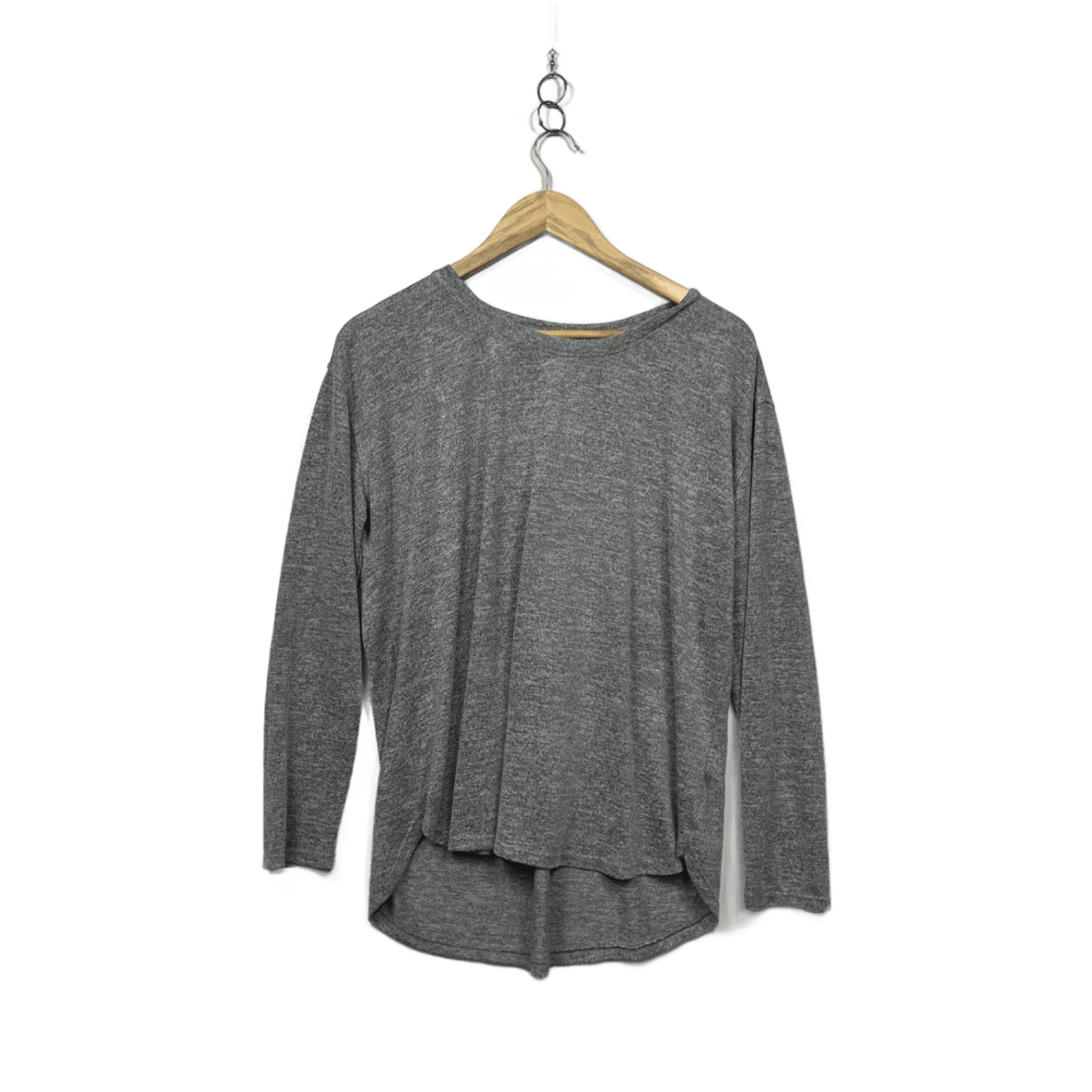 Just Jeans Womens Grey Long Sleeve Round Neck Pullover Top Size XL