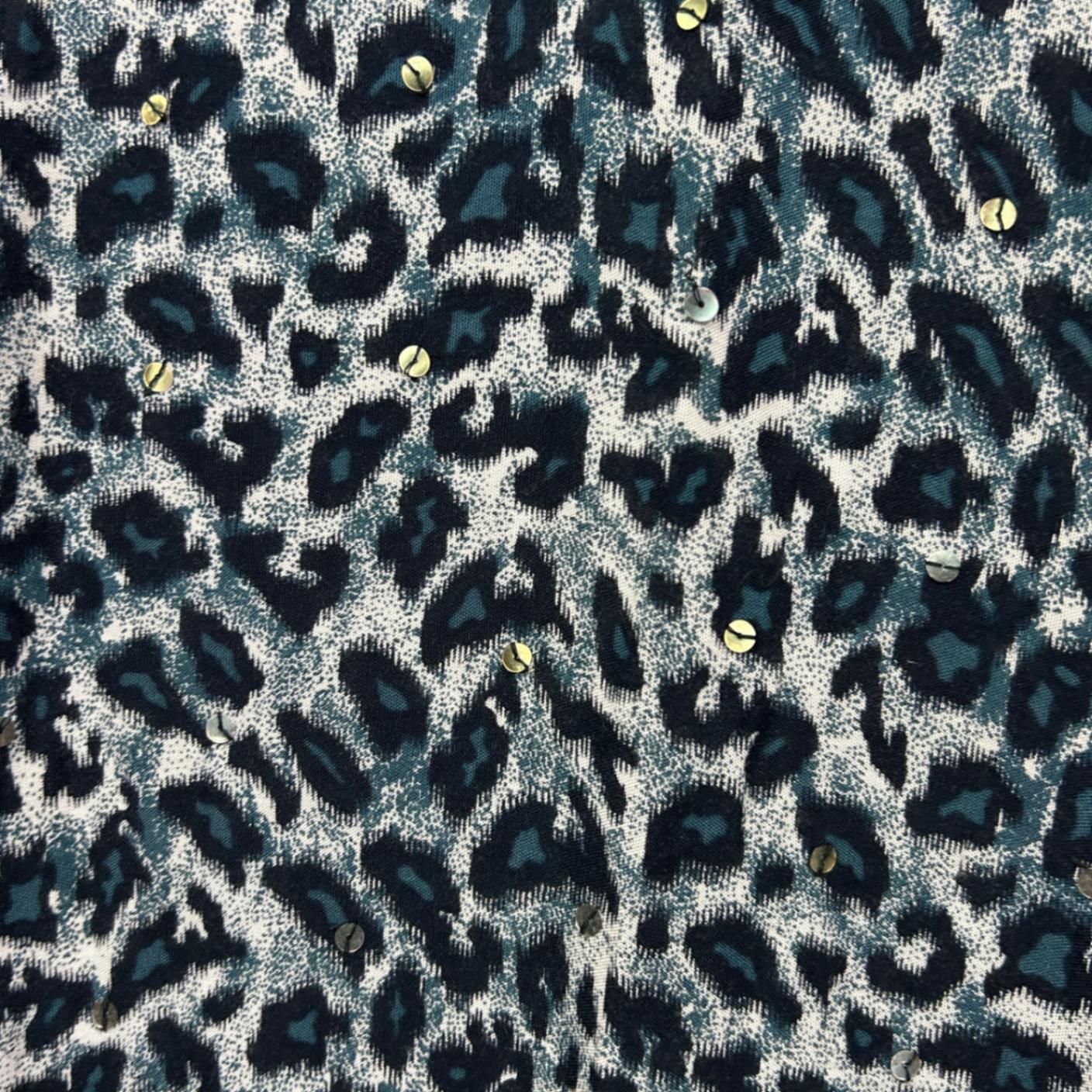 Tree Of Life Blue Animal Print Tunic Top One Size