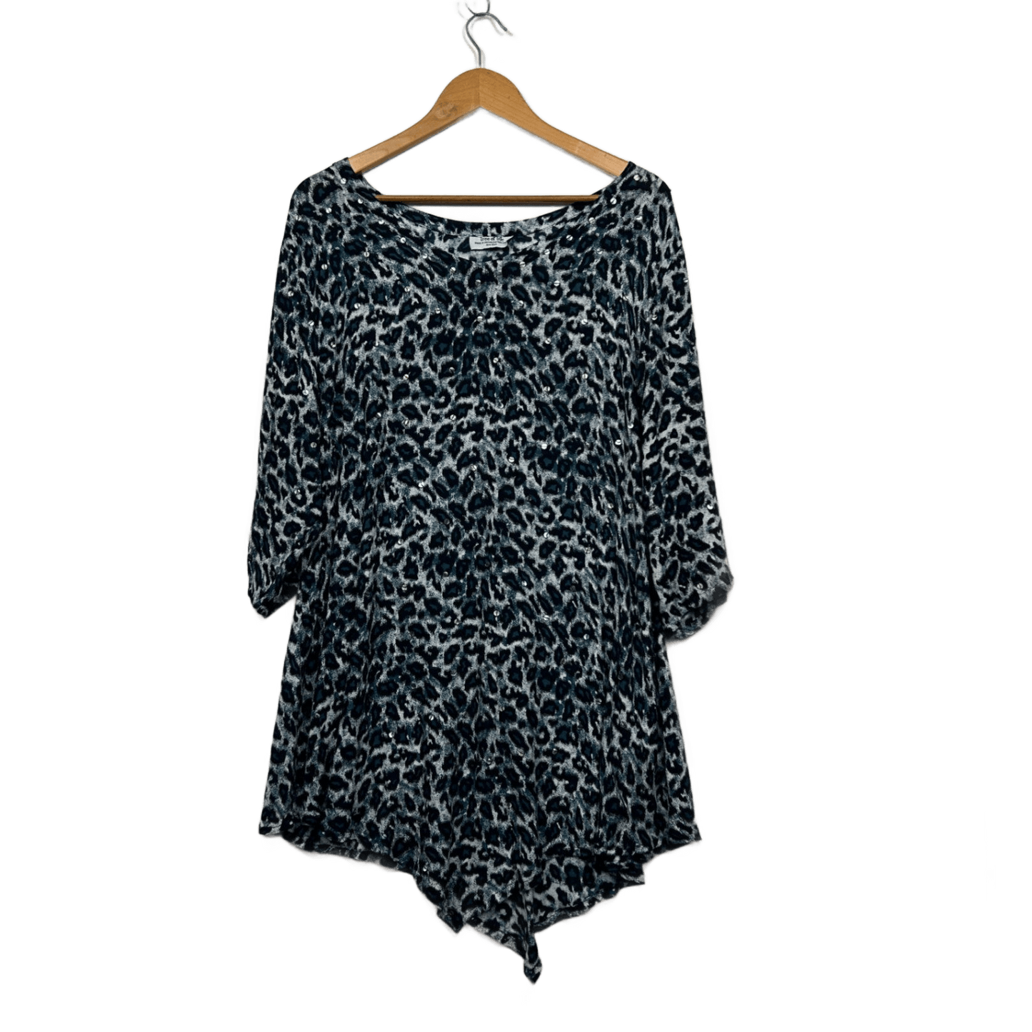Tree Of Life Blue Animal Print Tunic Top One Size