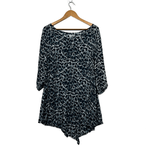 Tree Of Life Blue Animal Print Tunic Top One Size