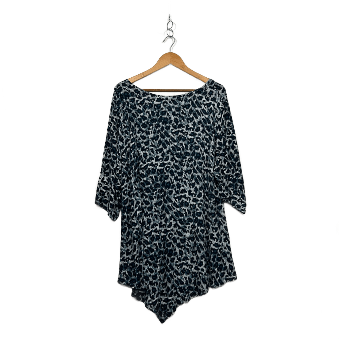 Tree Of Life Blue Animal Print Tunic Top One Size