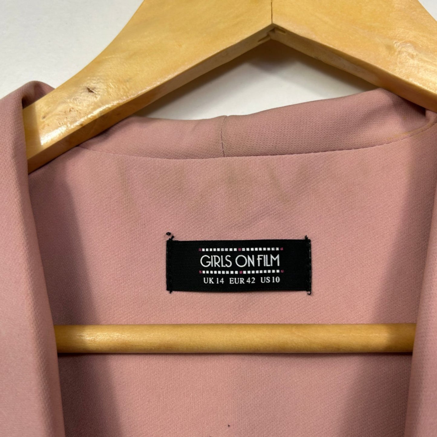 Girls On Film Womens Pink Jacket Blazer Size 14