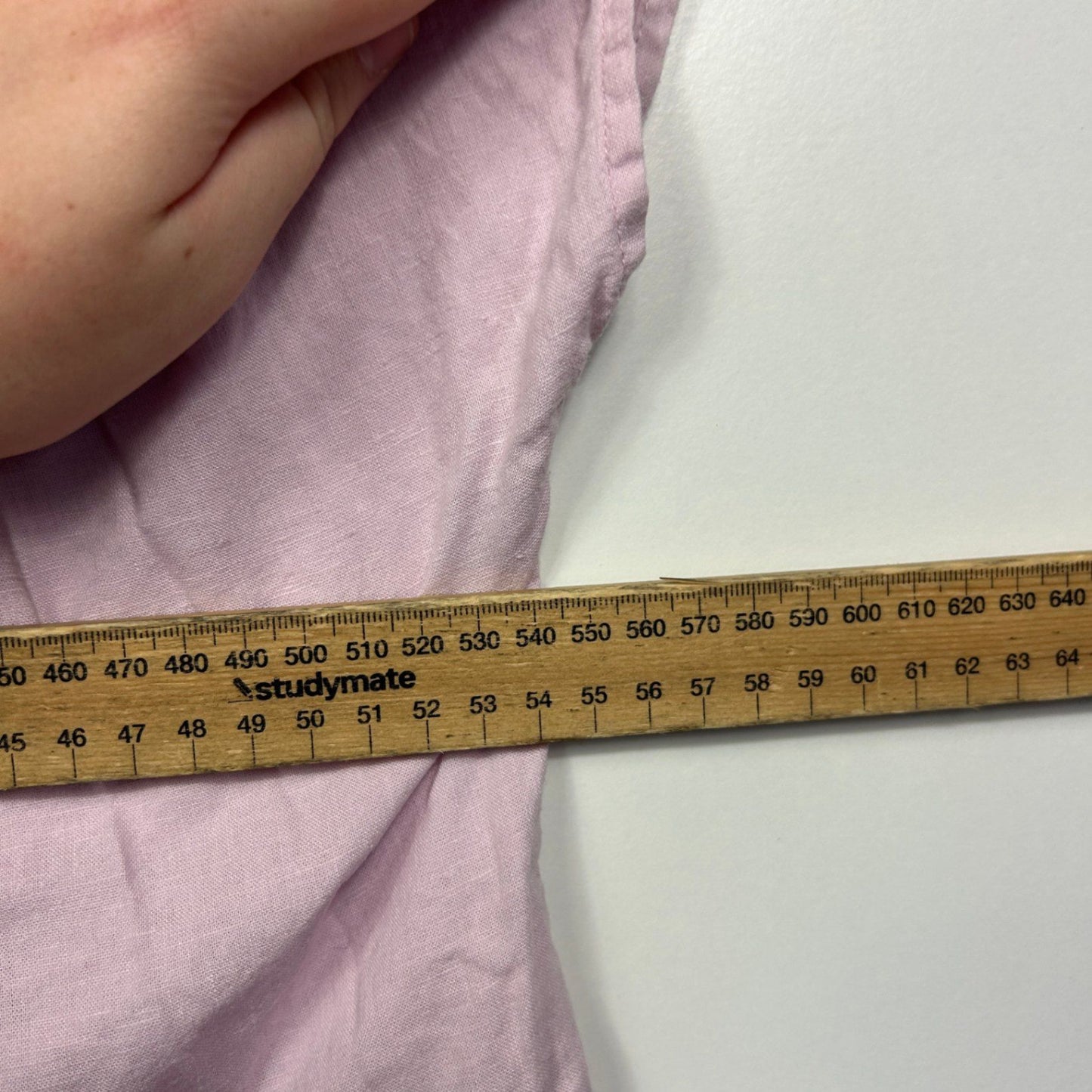 Katies Lilac Crochet Trim Cotton Short Sleeve Top Blouse Size 16