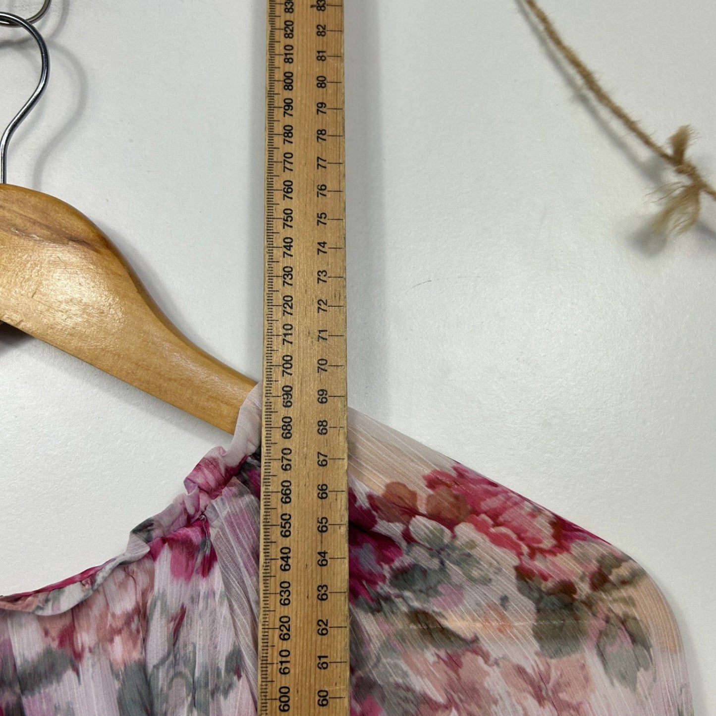 Just Jeans Pink Floral Flowy Ruffle Blouse Top Size 18