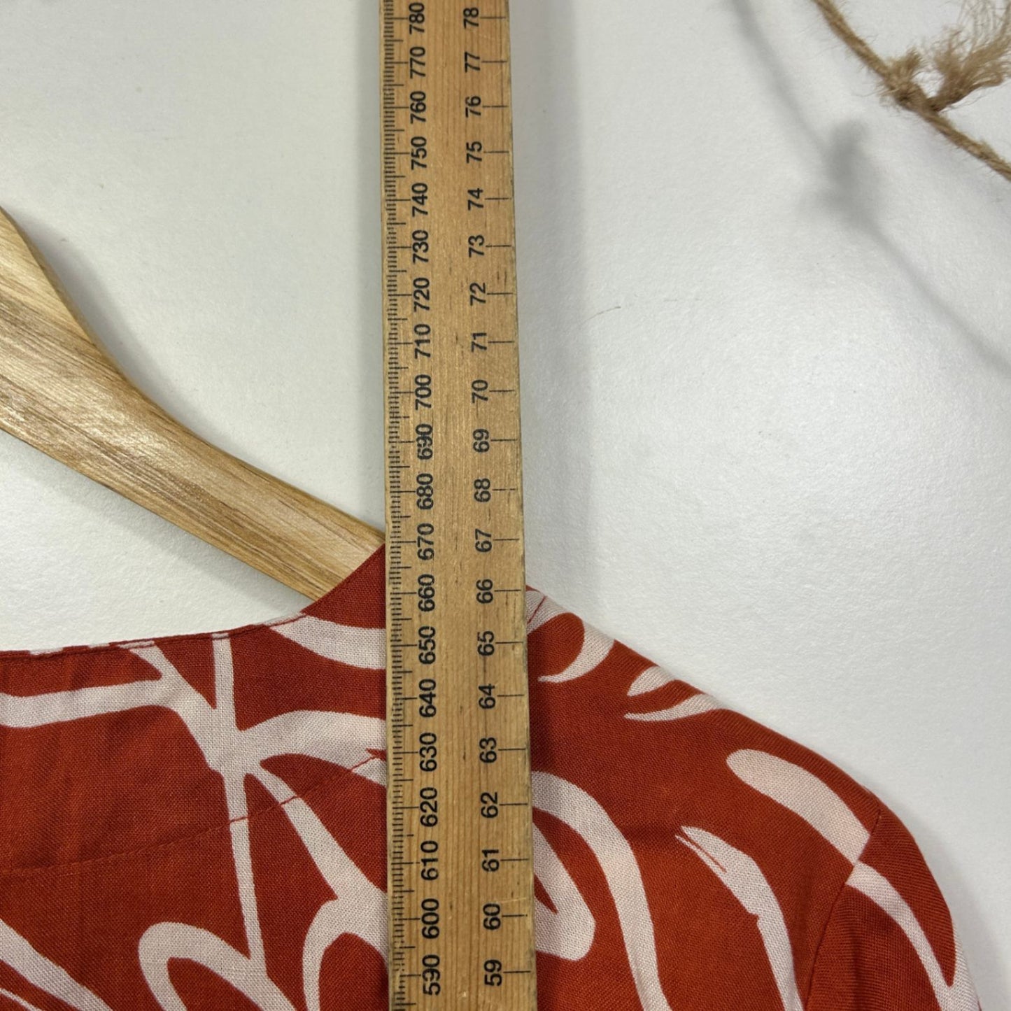 Millers Rust White Long Sleeve Round Neck Relaxed Fit Blouse Size 12