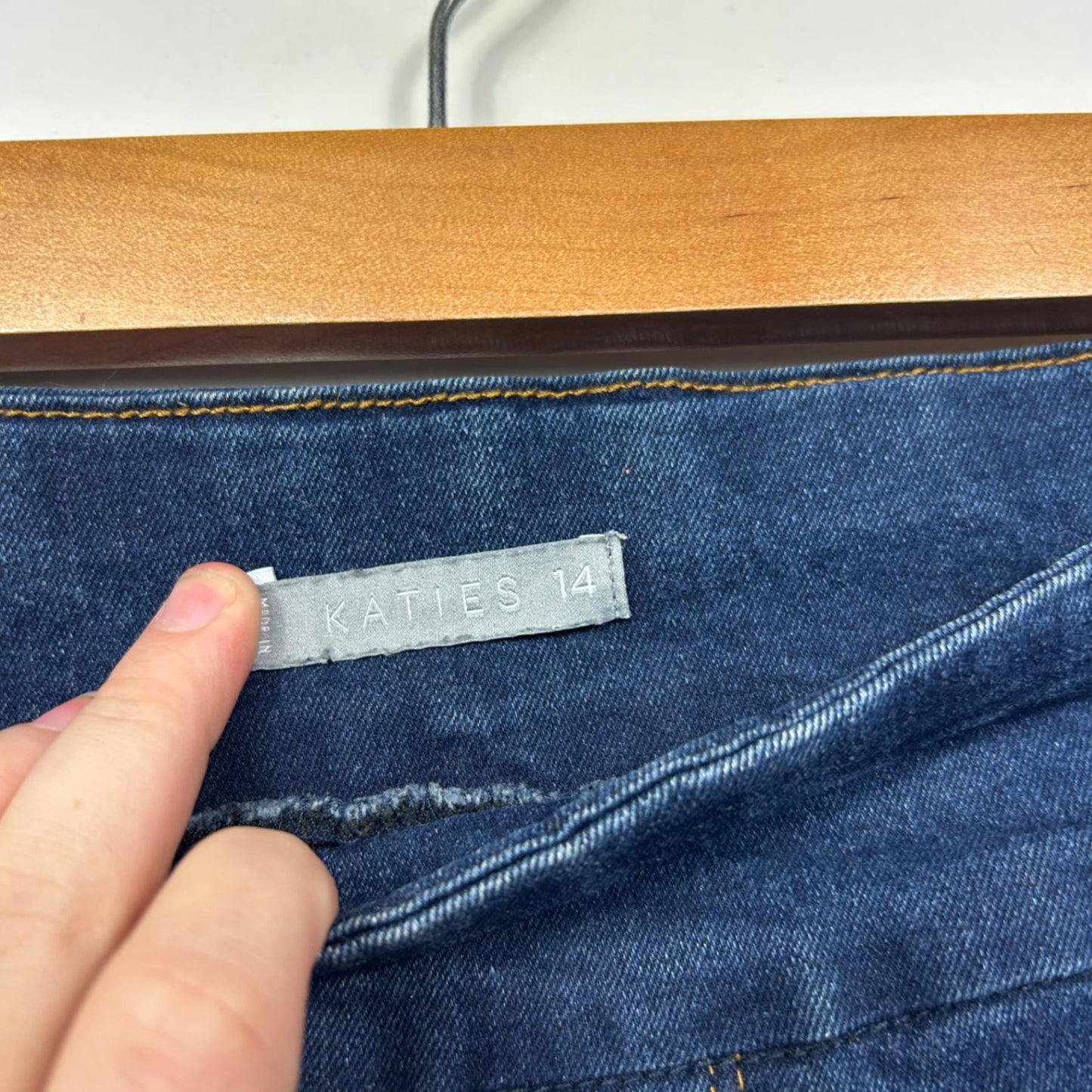 Katies Dark Wash Blue Cotton Blend Denim Jeggings Size 14