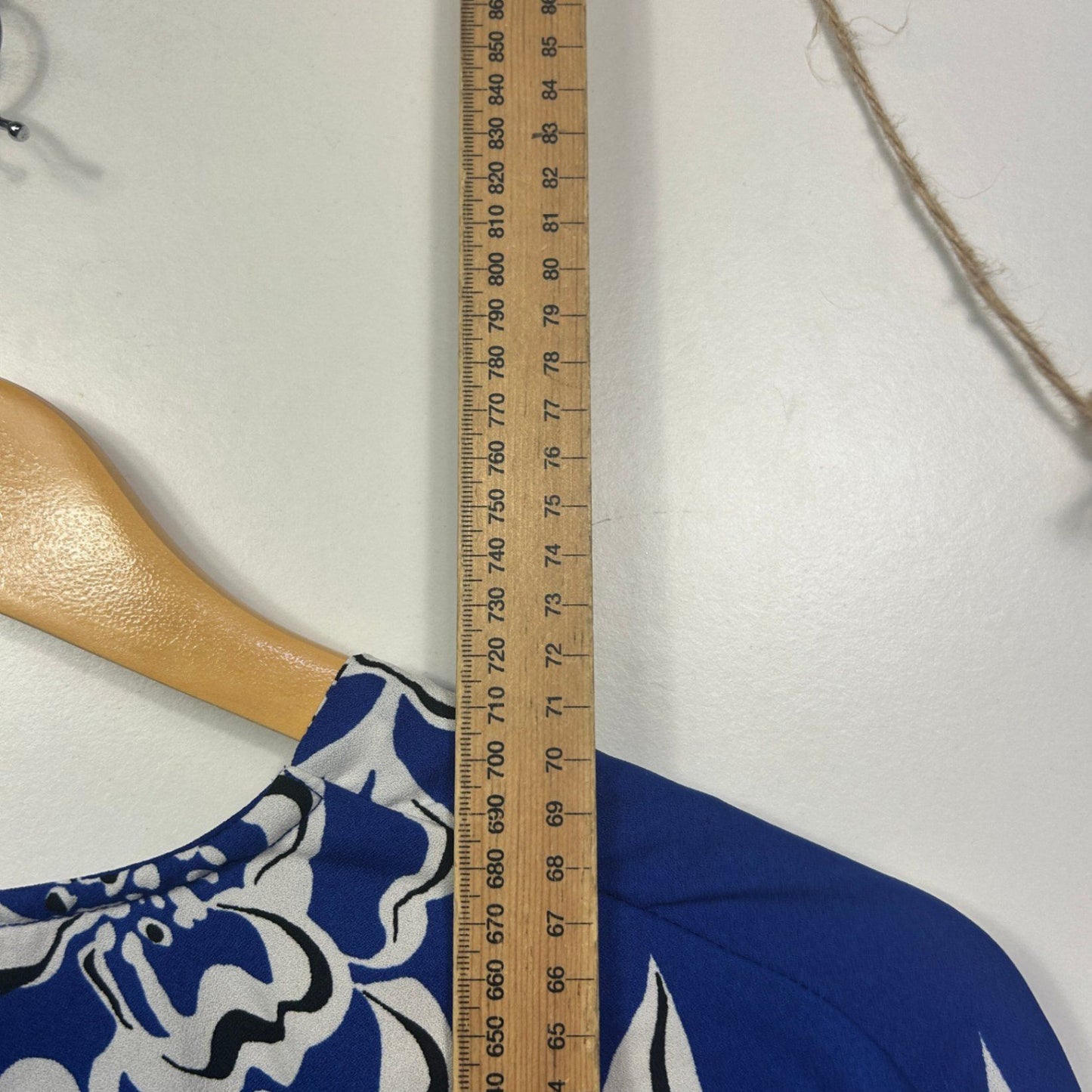 Miller Blue Floral Leaf 3/4 Sleeve Tops Size 14