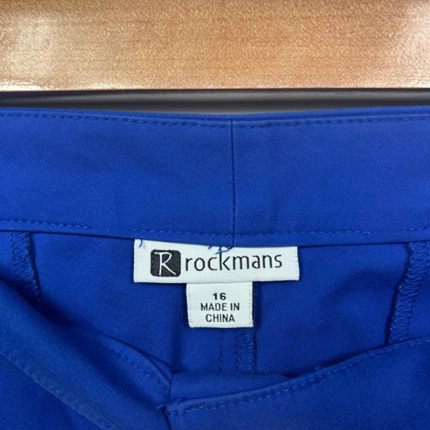 Rockmans Blue Pull On Pockets Bermuda Shorts Size 16