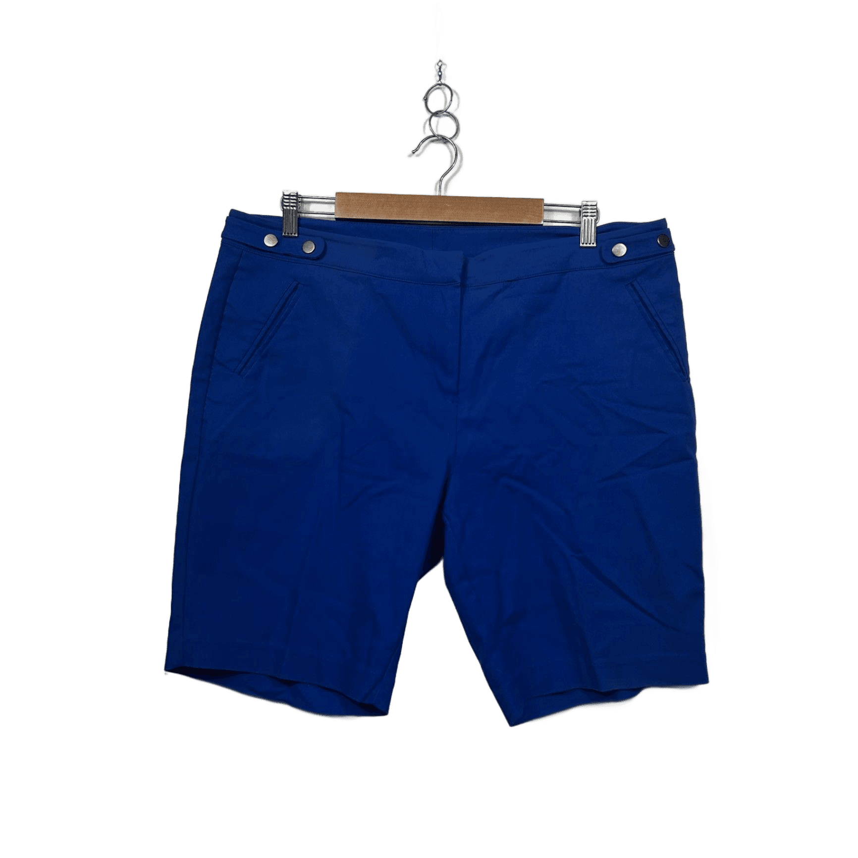 Rockmans Blue Pull On Pockets Bermuda Shorts Size 16