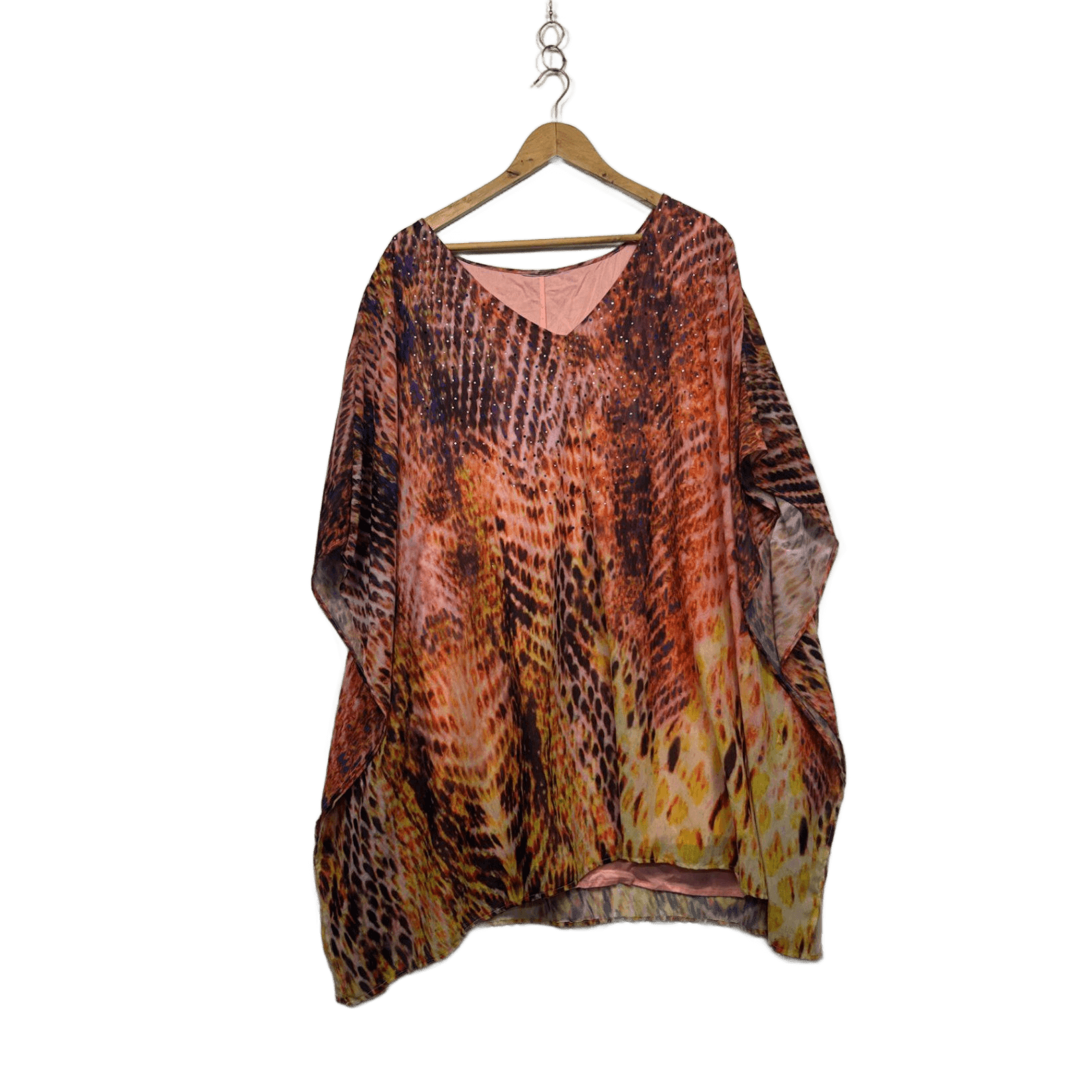 Womens Multicoloured  Kaftan Top Blouse Size 20 22