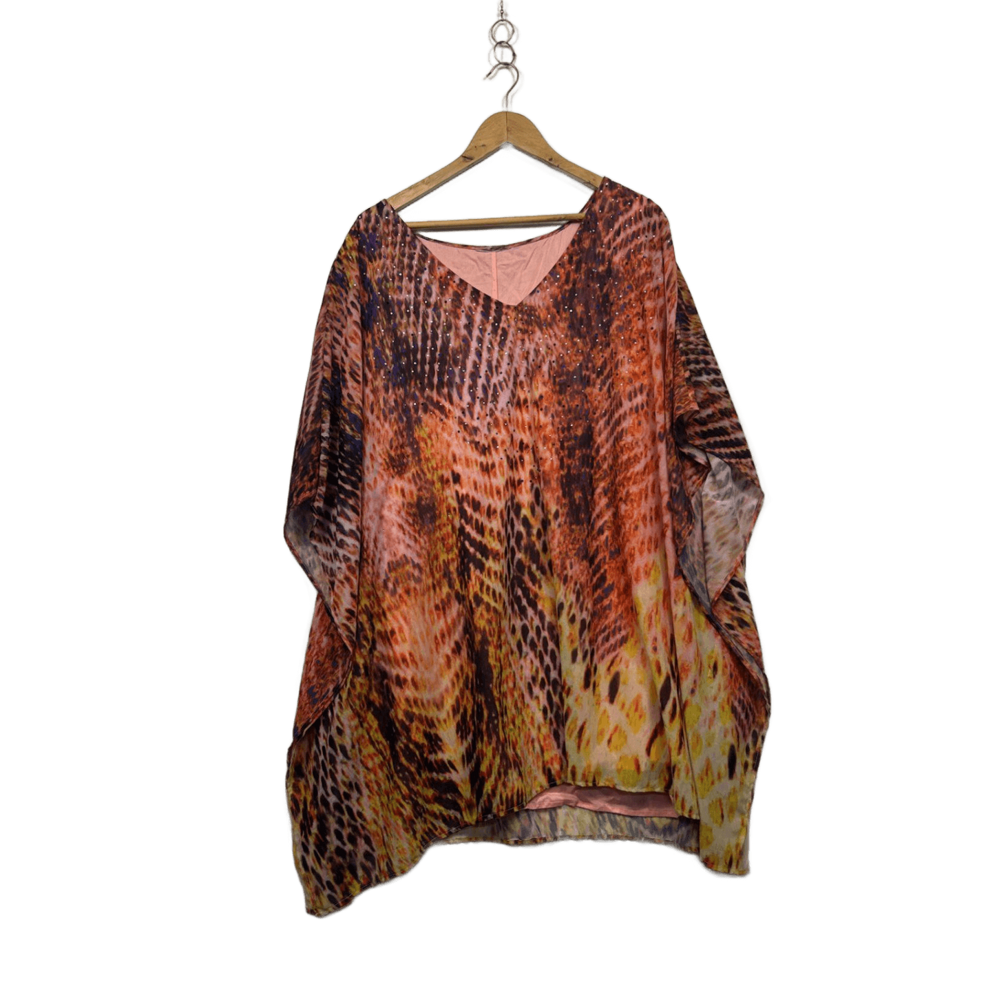 Womens Multicoloured  Kaftan Top Blouse Size 20 22