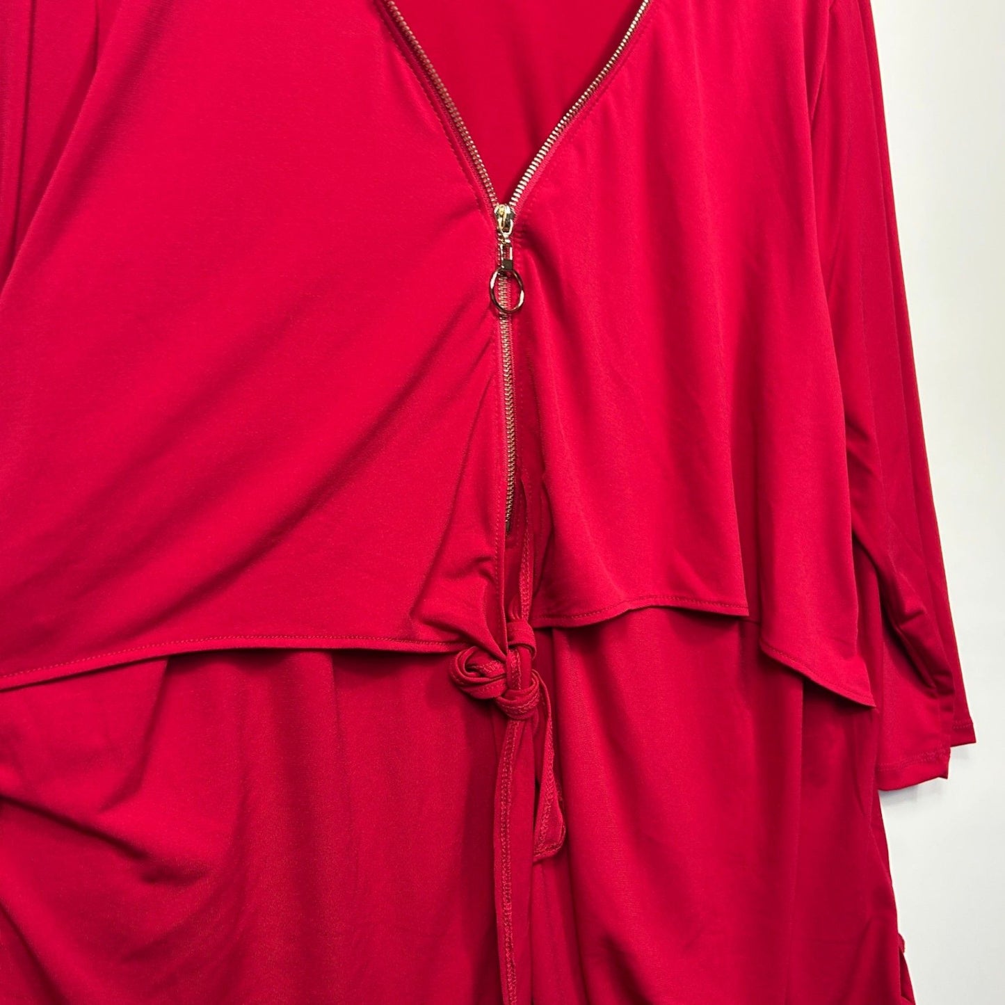 Evans Womens Red Long Sleeve Tunic Top Size 22/24