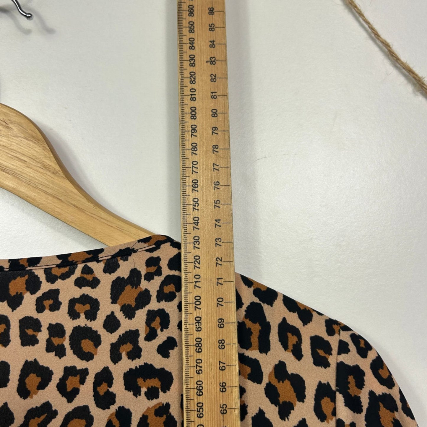 City Chic Beige Black Animal Print Tunic Top Blouse Size 16 Plus Small