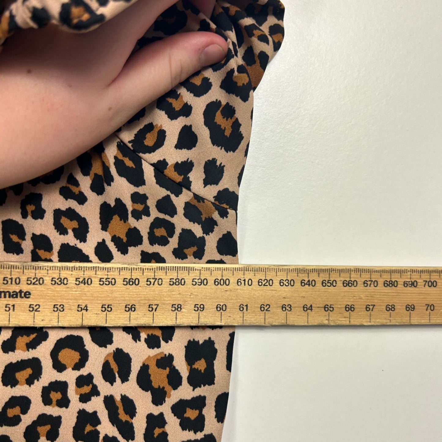 City Chic Beige Black Animal Print Tunic Top Blouse Size 16 Plus Small