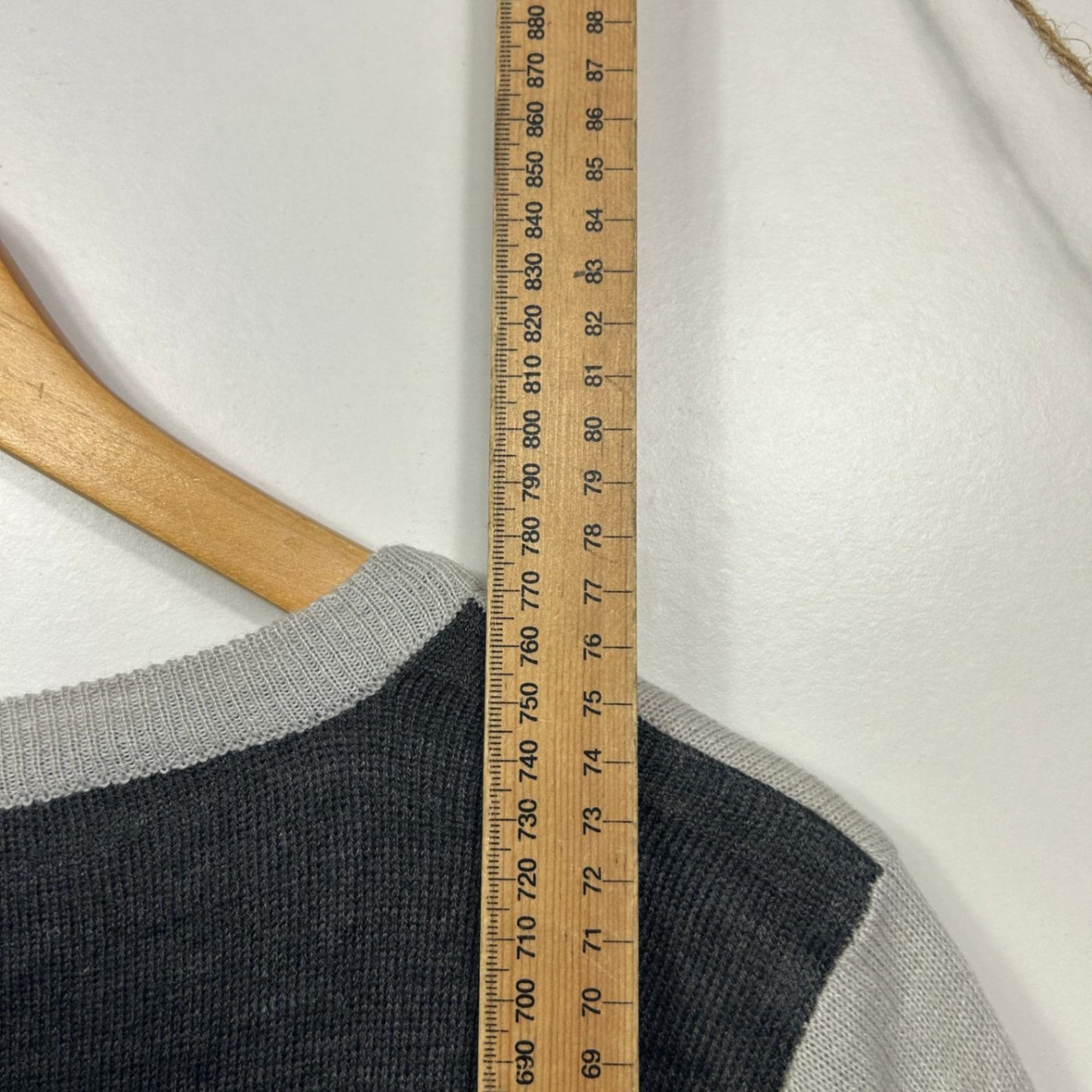 New Autograph Short Sleeve Colourblock Grey Knit Top Size 22 Plus XL