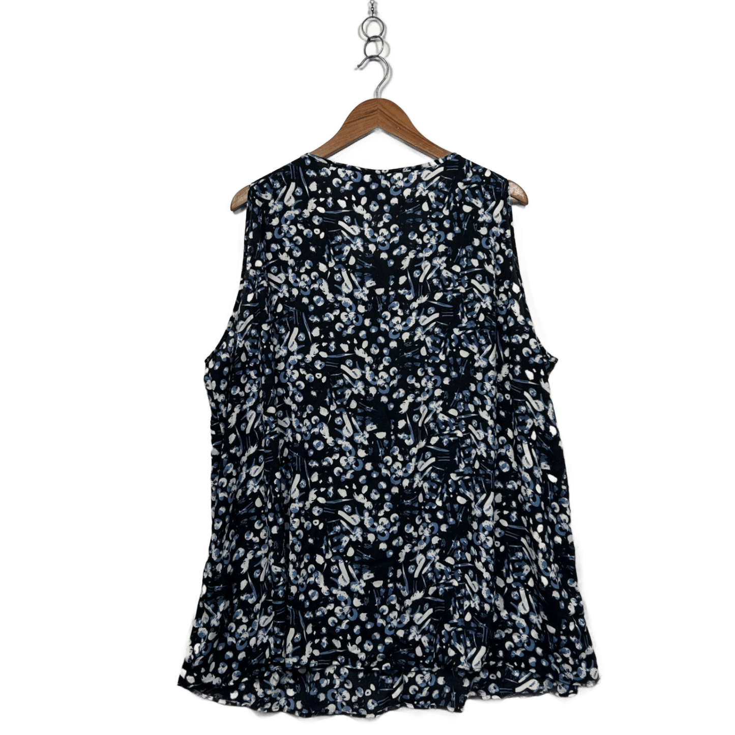 New Autograph Blue Sleeveless Tunic Top Blouse Size 22