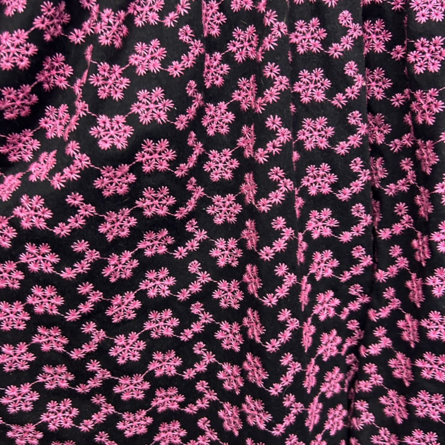 Little Party Dress Black Pink Embroidered Pockets Fit & Flare Dress Size 20