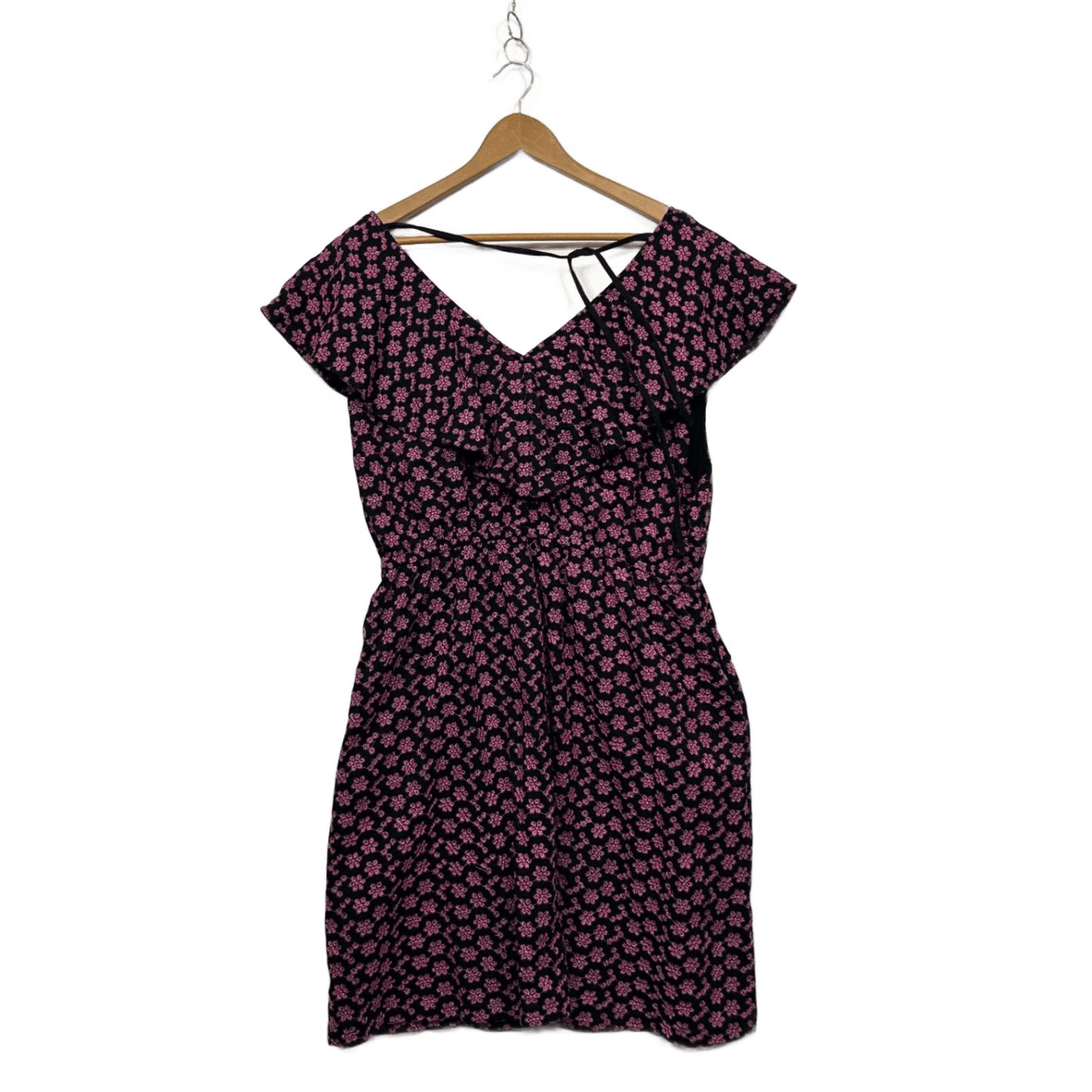 Little Party Dress Black Pink Embroidered Pockets Fit & Flare Dress Size 20