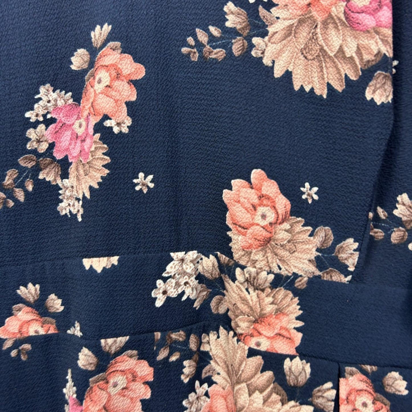 You + All Navy Blue Floral Short Sleeve Playsuit Romper Size 24