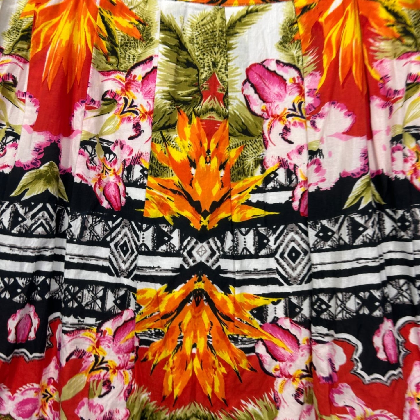 Orientique Australia Multicoloured Boho Floral Aline Skirt Size 16