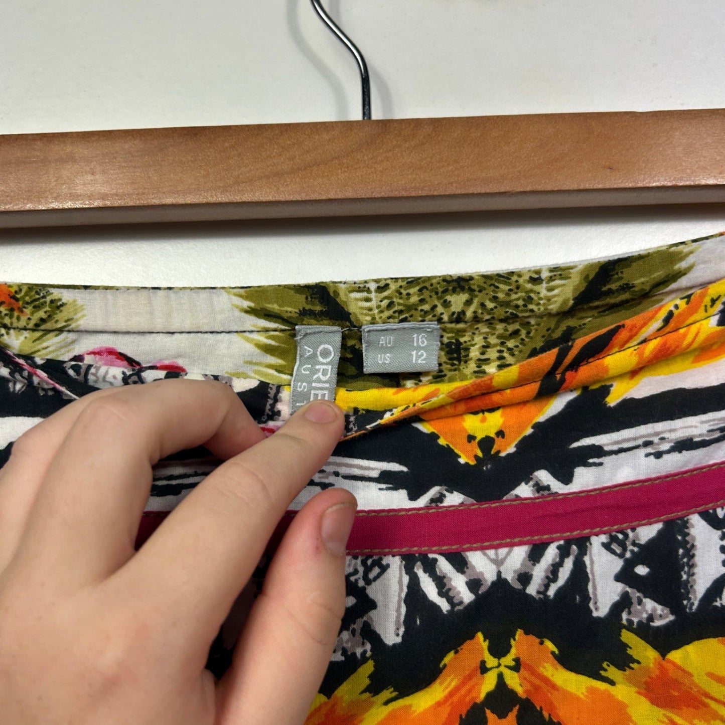 Orientique Australia Multicoloured Boho Floral Aline Skirt Size 16