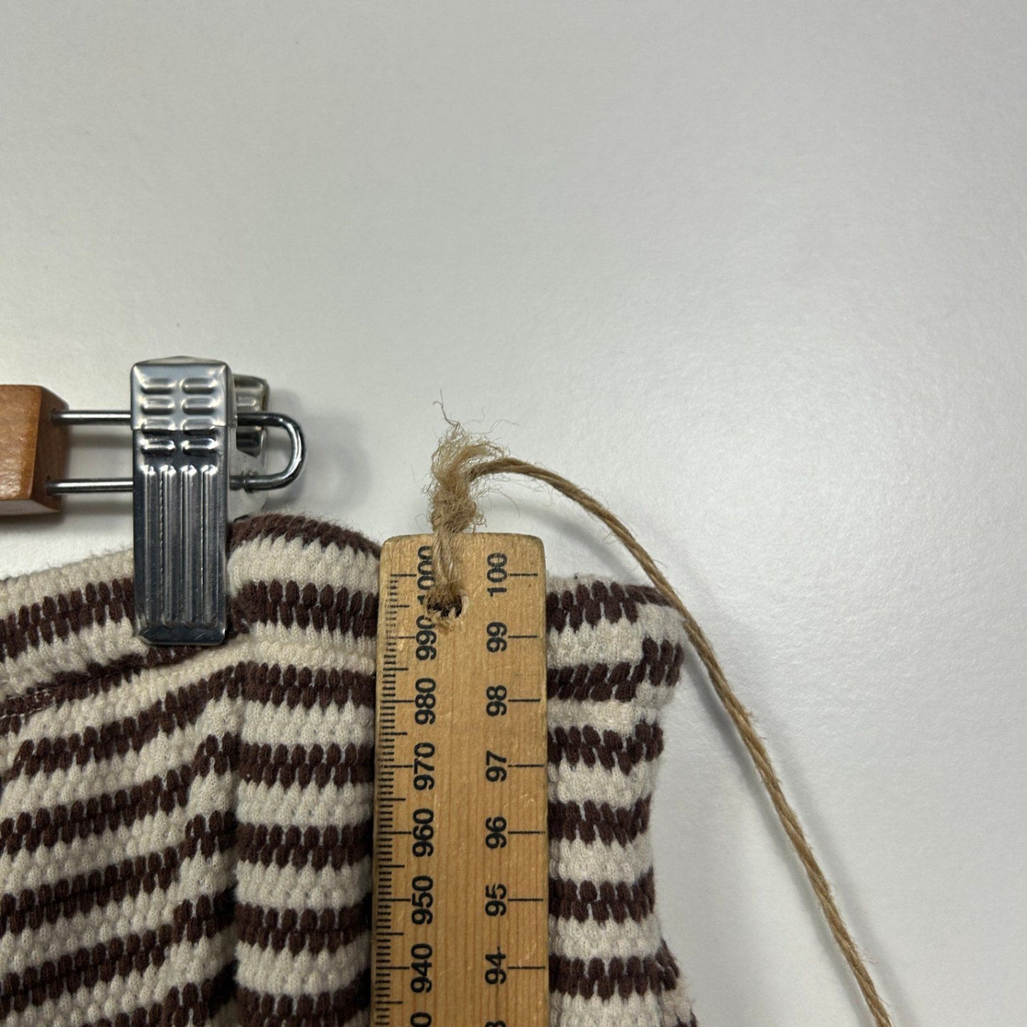 edited Striped Wide Leg Lounge Pants Brown Cream Size 16 Pockets