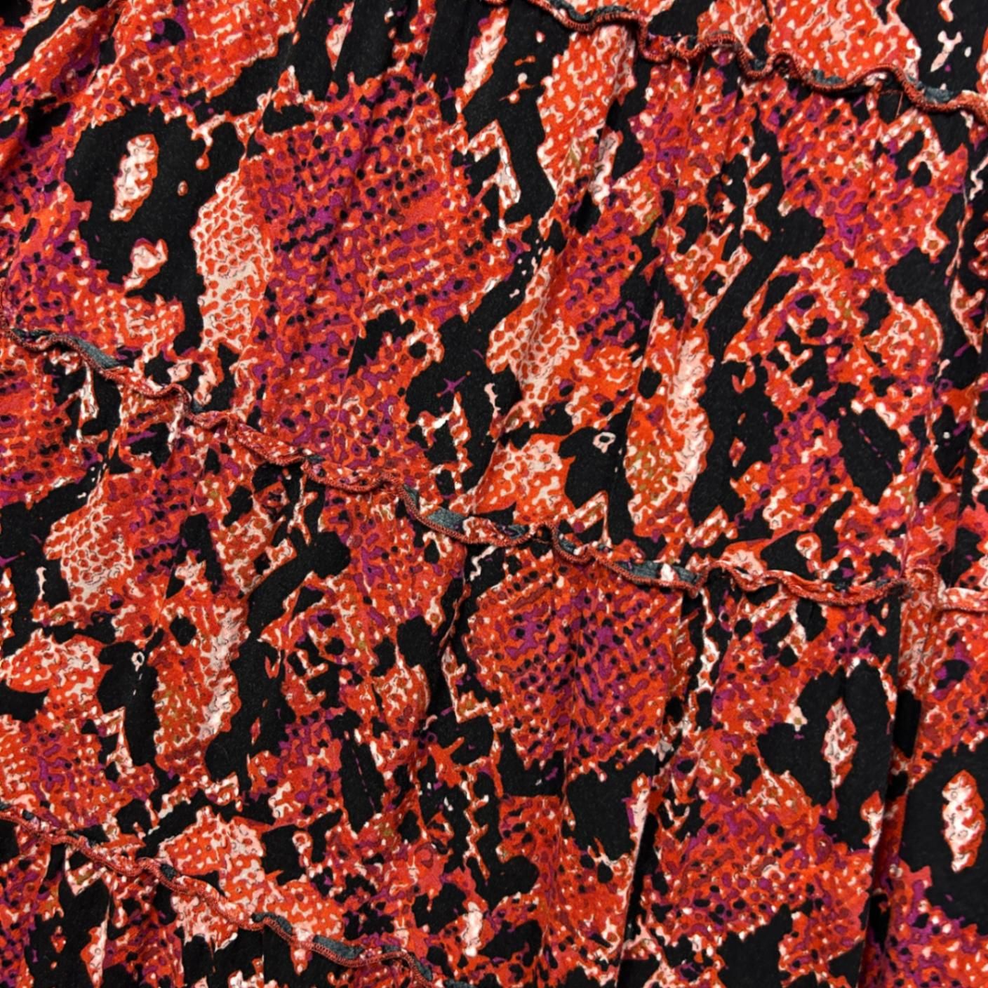 Katies Multicoloured Viscose Elastic Waist Snakeskin Print Maxi Skirt Size 16