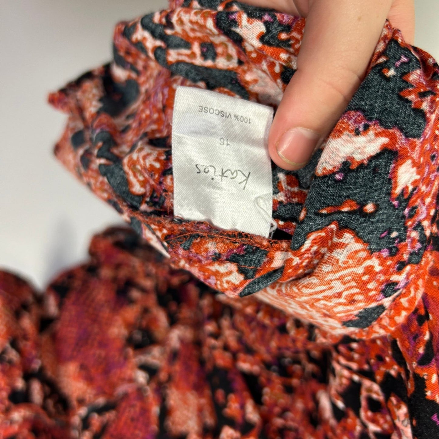 Katies Multicoloured Viscose Elastic Waist Snakeskin Print Maxi Skirt Size 16