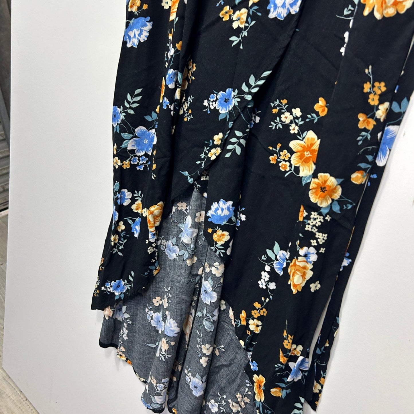 Ed.it.ed Womens Black Viscose Cap Sleeve Maxi Floral Dress Size 12